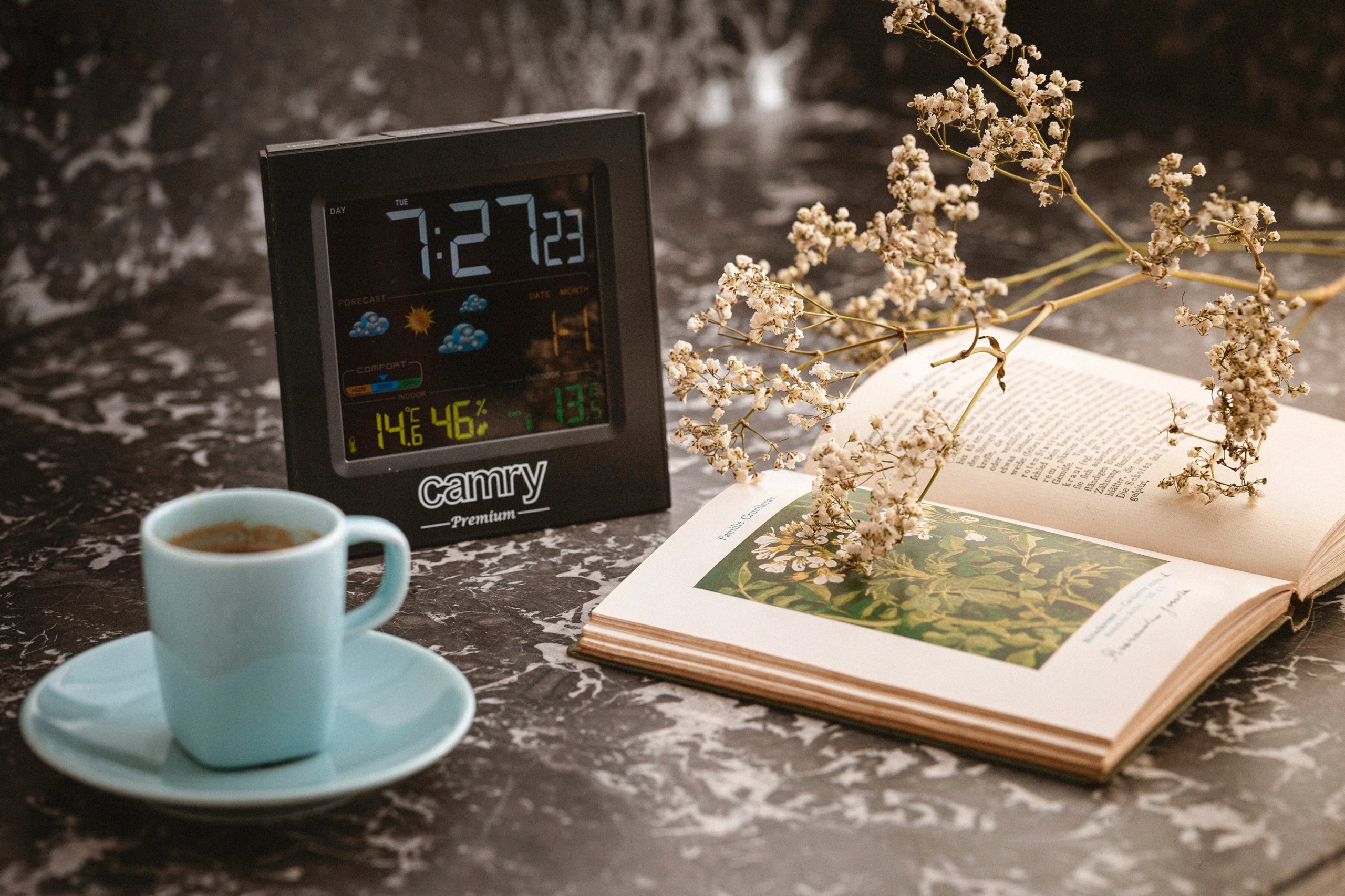 WEATHER STATION METEO THERMOMETER CLOCK ALARM CLOCK WIRELESS DETECTOR Packaging status original