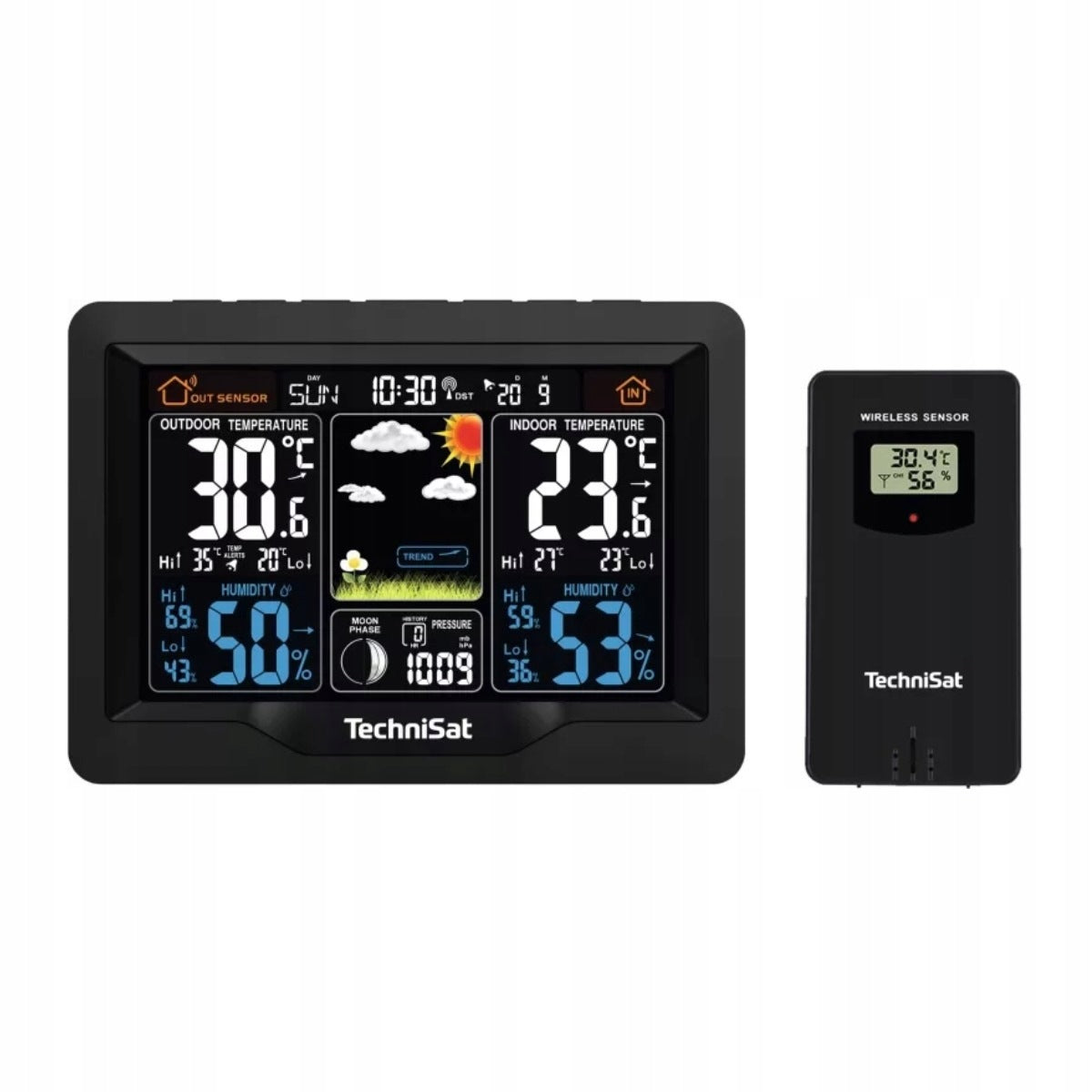 WEATHER STATION TECHNISAT IMETEO X1 ALARM CLOCK DATE CLOCK WEATHER FORECAST