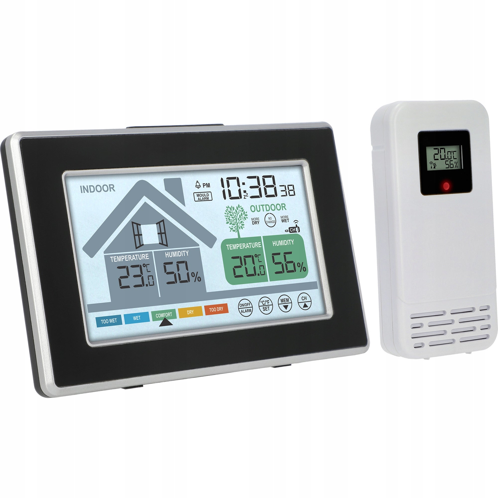 WEATHER STATION WEATHER TEMPERATURE HUMIDITY CLOCK ALARM CLOCK BROWIN Manufacturer code 270104