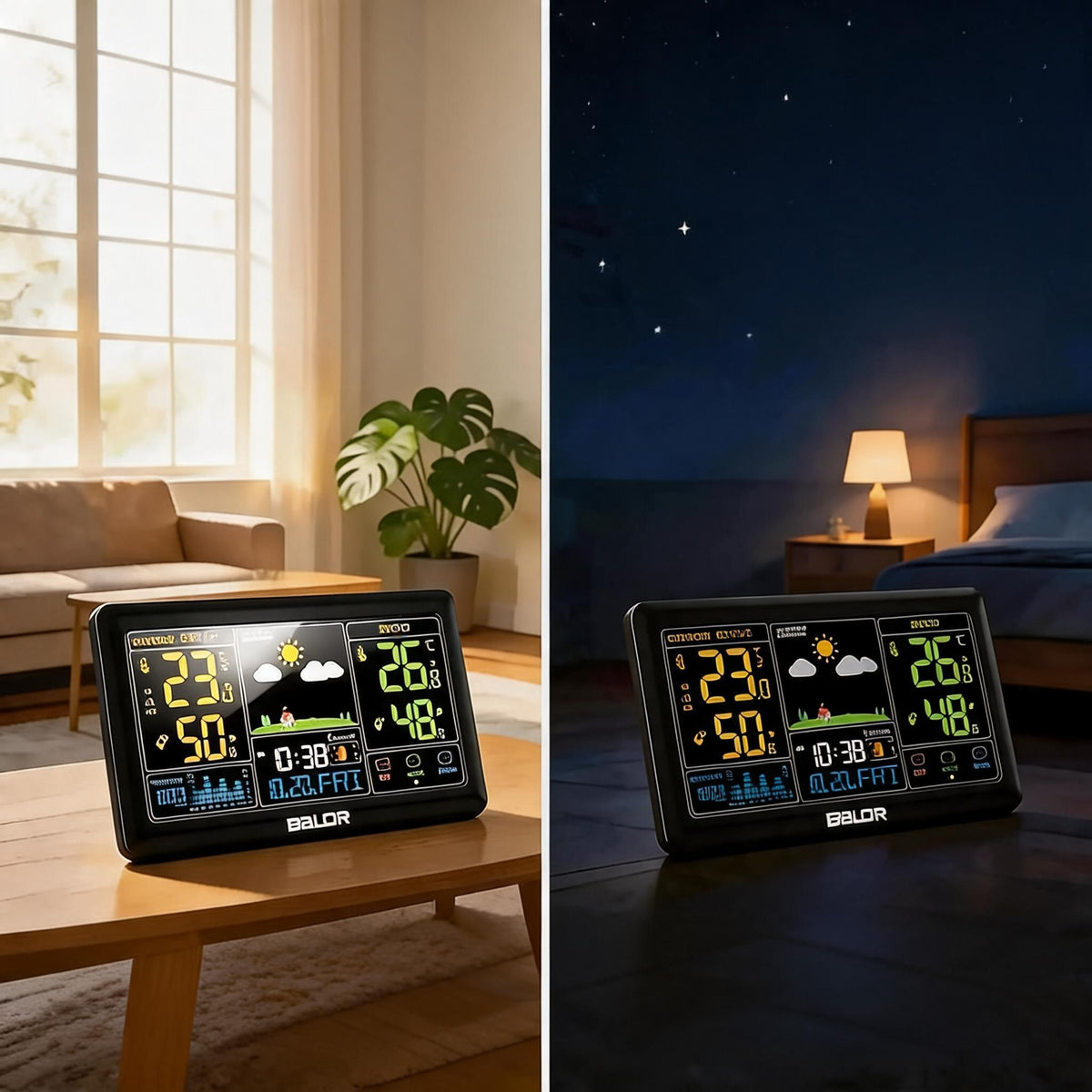 WEATHER STATION WIRELESS COLOR DISPLAY WITH ALARM Brand Hama