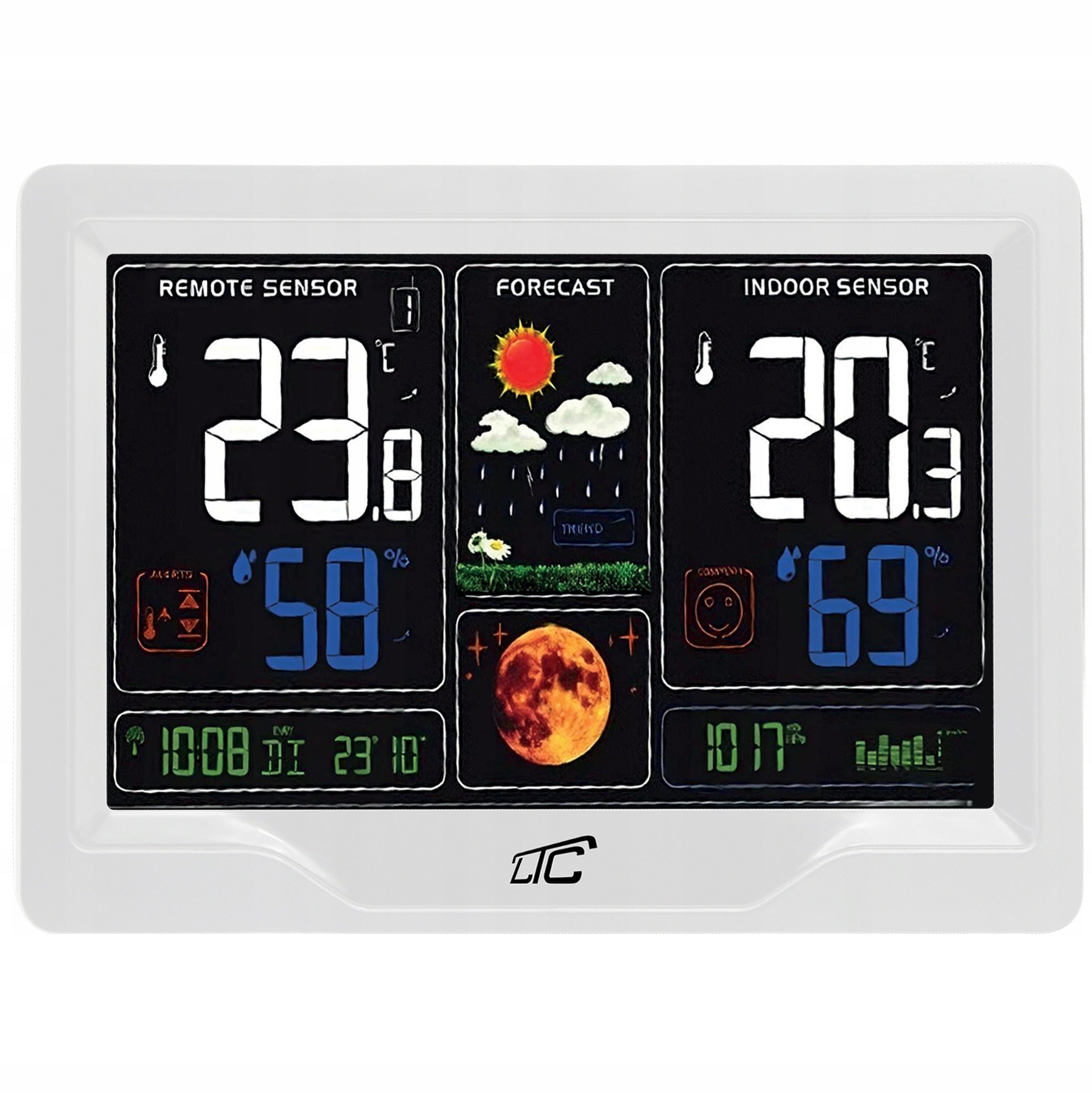 WEATHER STATION WIRELESS DATE THERMOMETER CLOCK HYGROMETER USB C Packaging status original