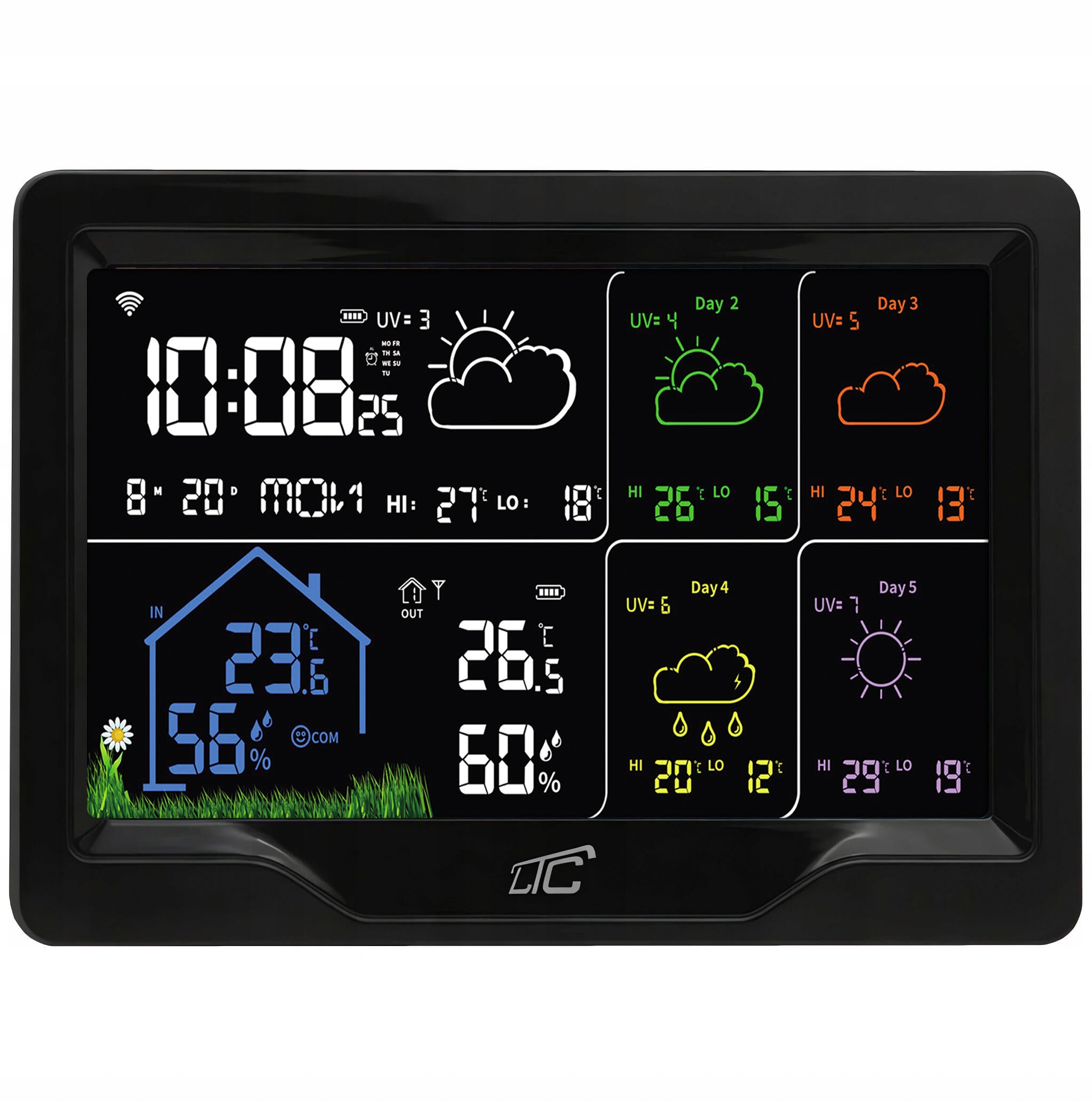 WEATHER STATION WIRELESS DATE THERMOMETER CLOCK WiFi TUYA USB C Packaging status original