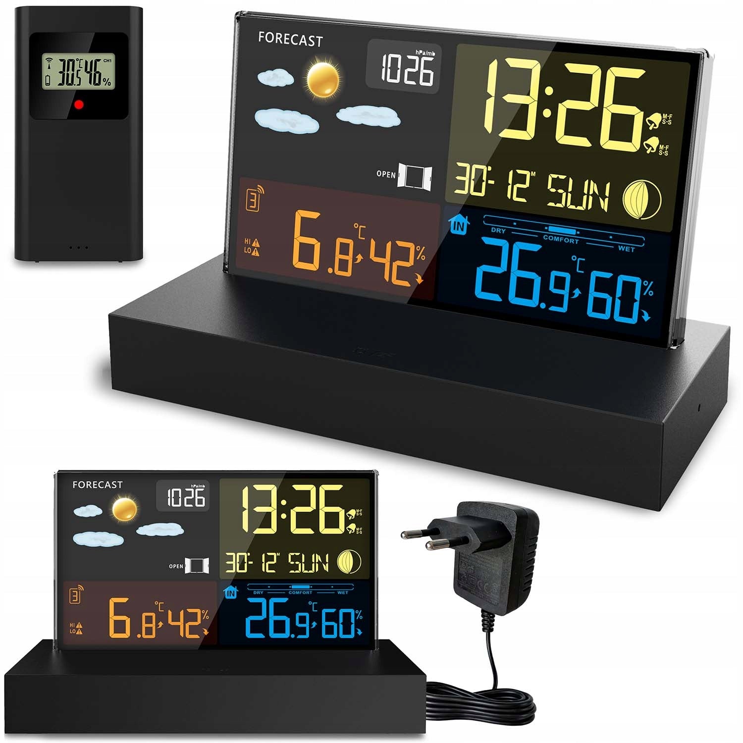 WEATHER STATION WIRELESS DIGITAL HYGROMETER DCF BAROMETER BERDSEN