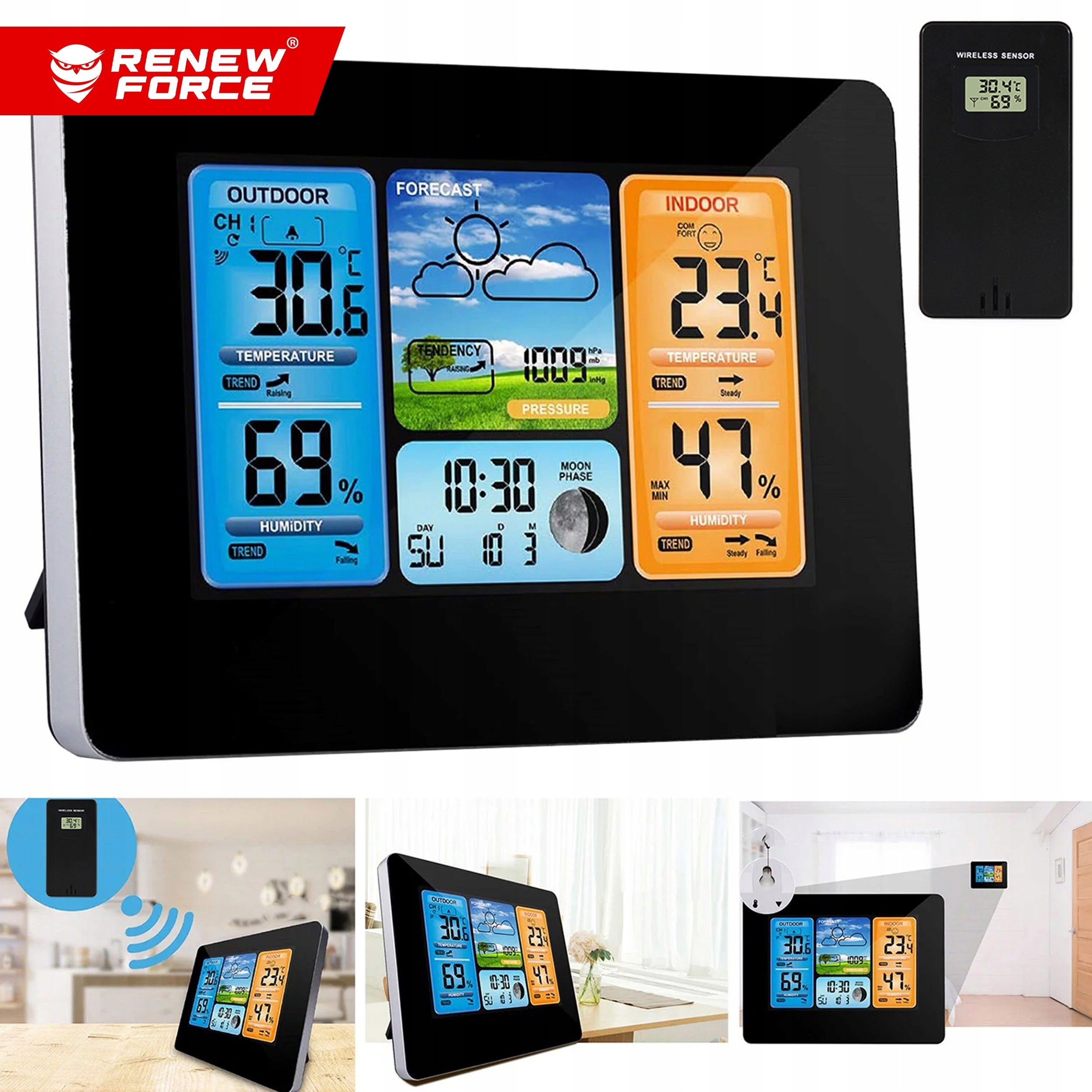 WEATHER STATION WIRELESS DIGITAL THERMOMETER OUTDOOR WEATHER SENSOR Packaging status original