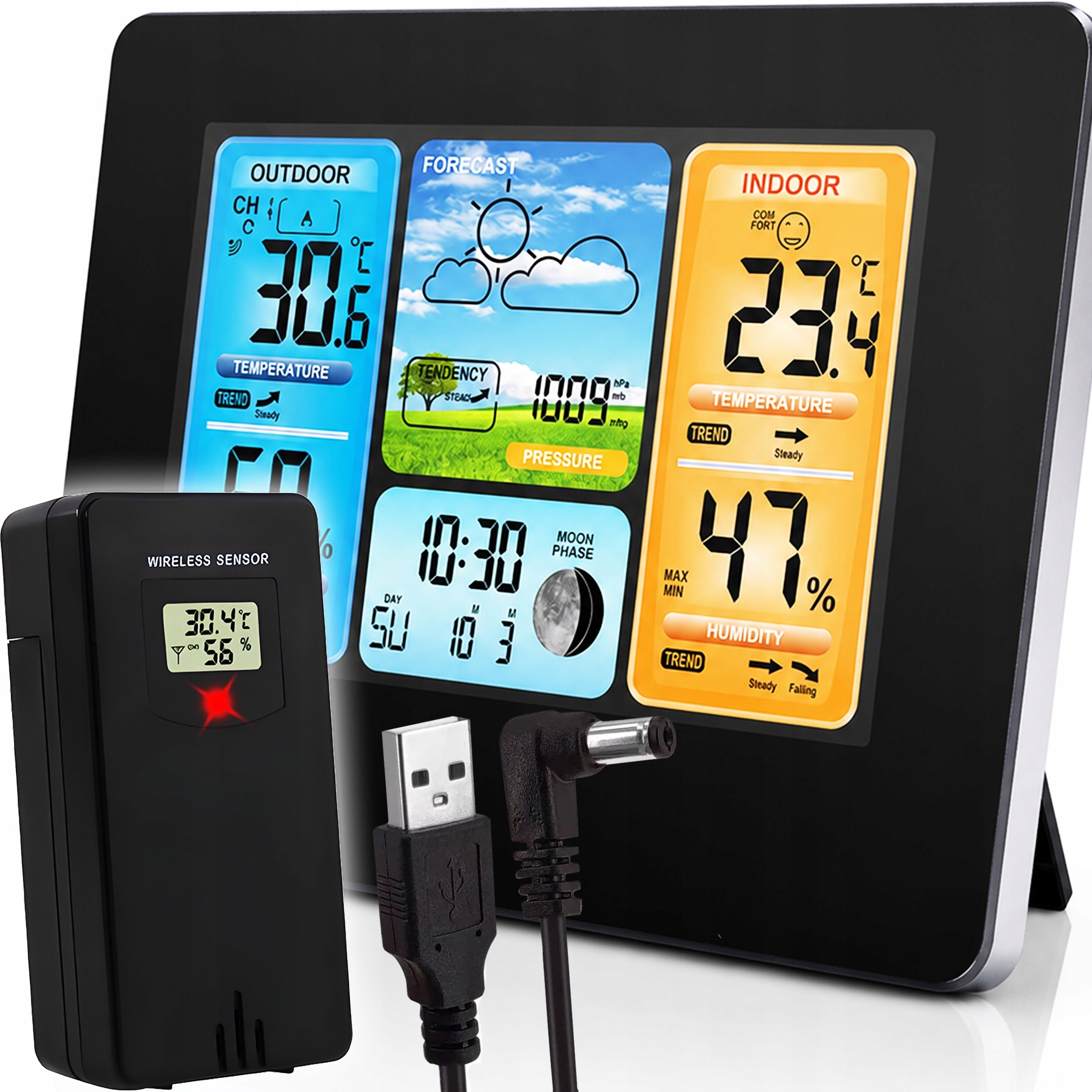 WEATHER STATION WIRELESS DIGITAL THERMOMETER OUTDOOR WEATHER SENSOR