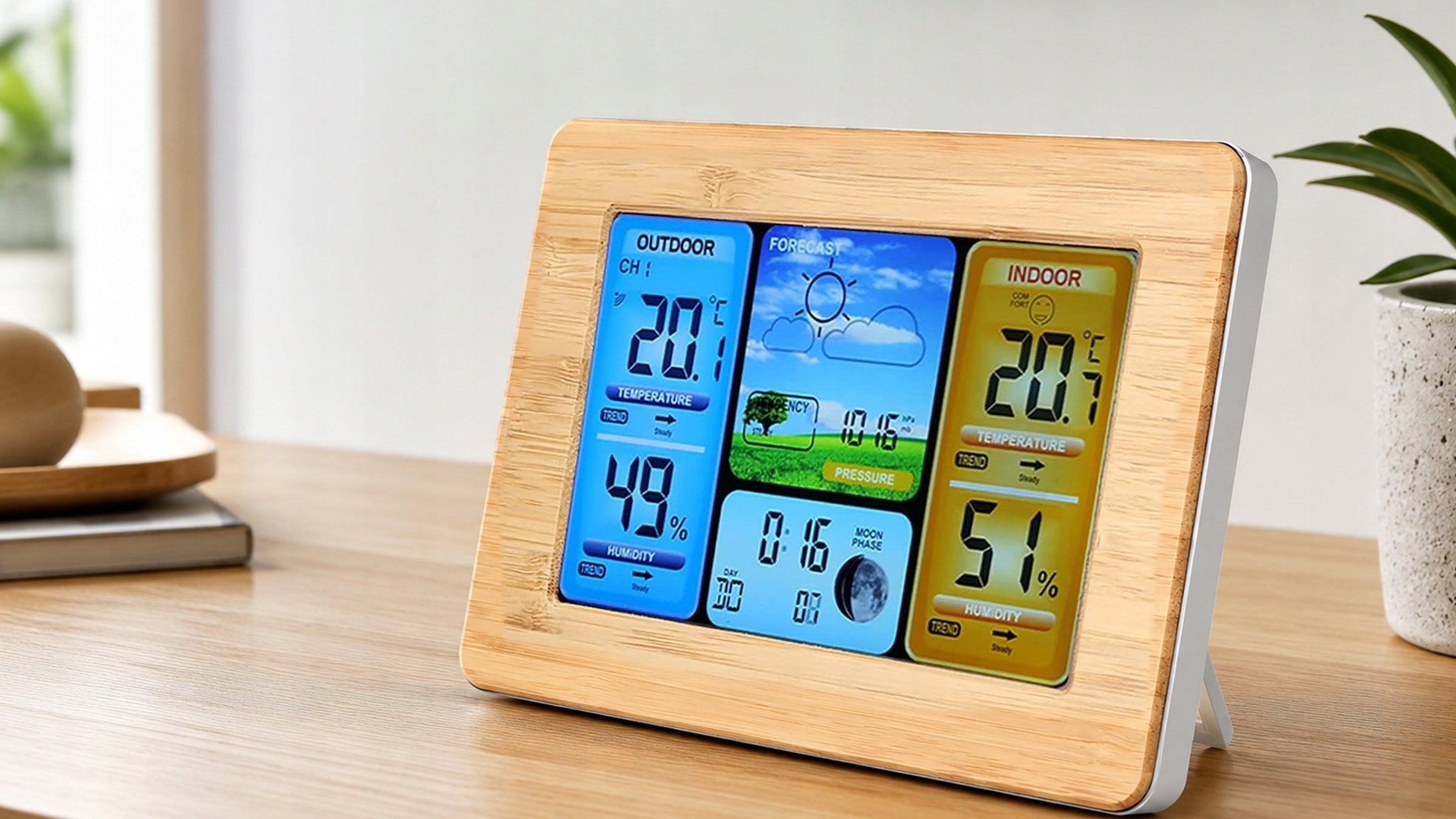 WEATHER STATION WIRELESS LCD HUMIDITY HYGROMETER PRESSURE Packaging status original