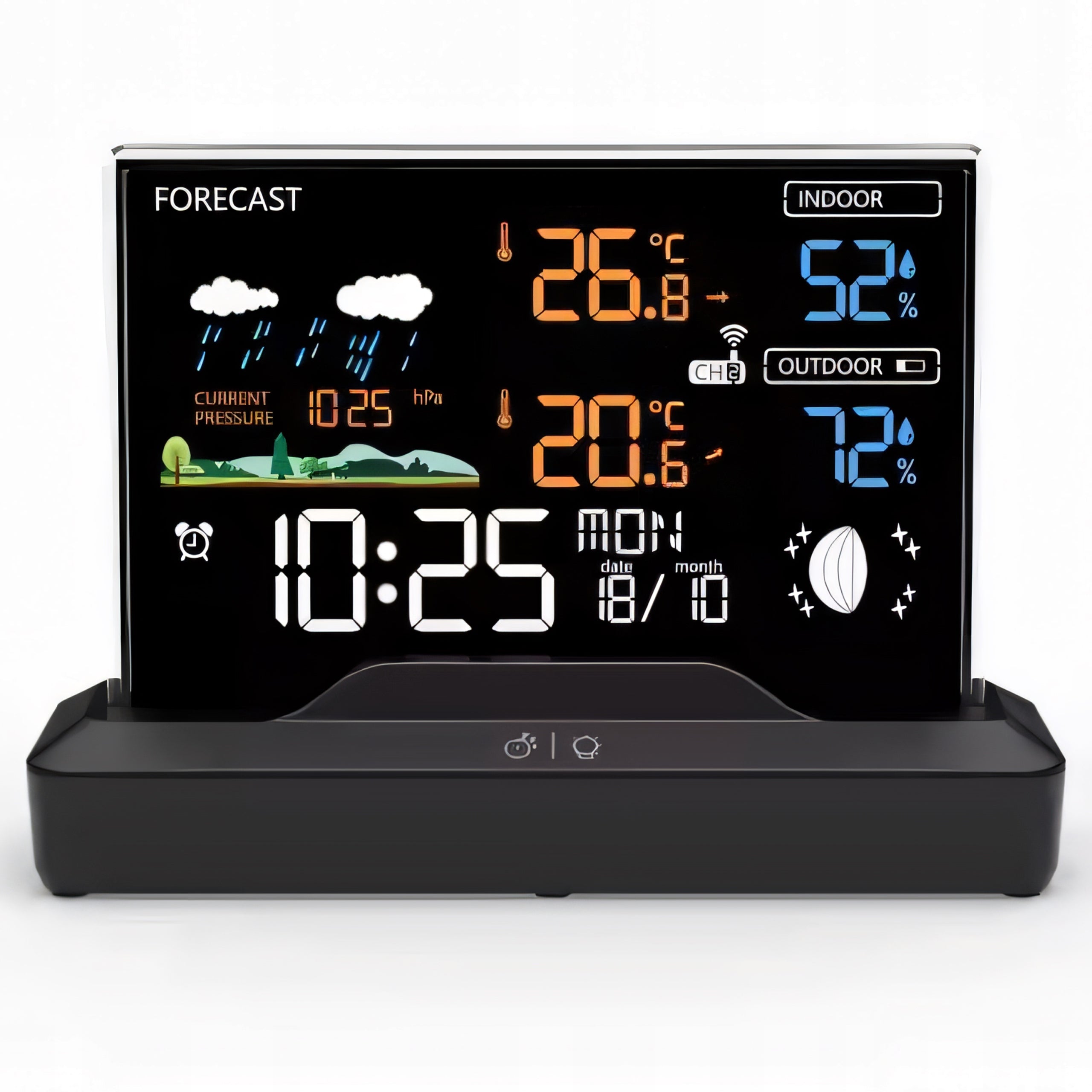 WEATHER STATION WIRELESS THERMOMETER HYGROMETER BAROMETER + WHITE SENSOR Manufacturer code R-ER1228-1