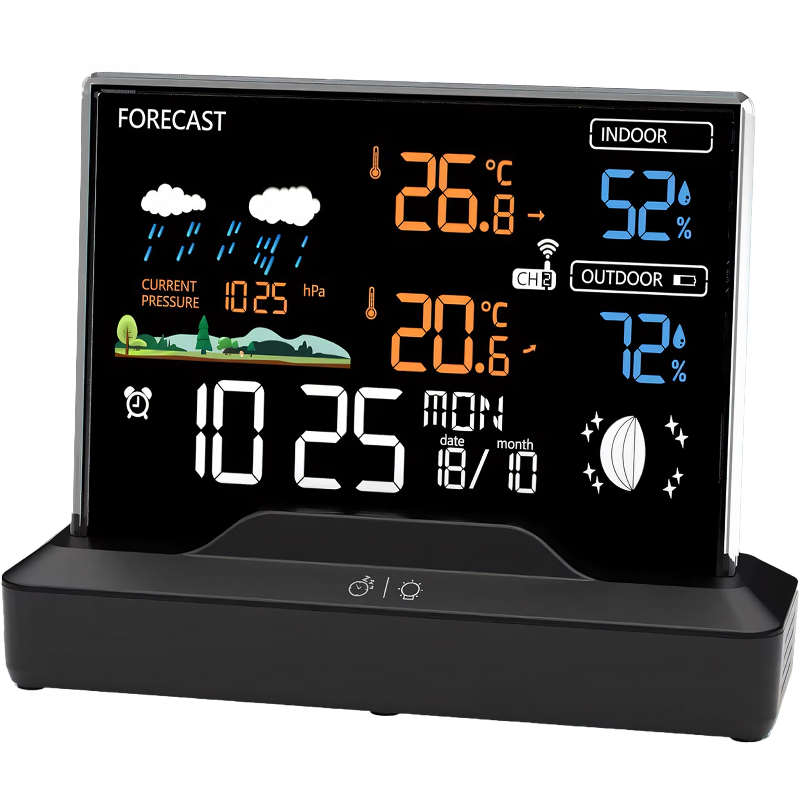 WEATHER STATION WIRELESS WEATHER THERMOMETER HYGROMETER BAROMETER + SENSOR Manufacturer code R-ER1228