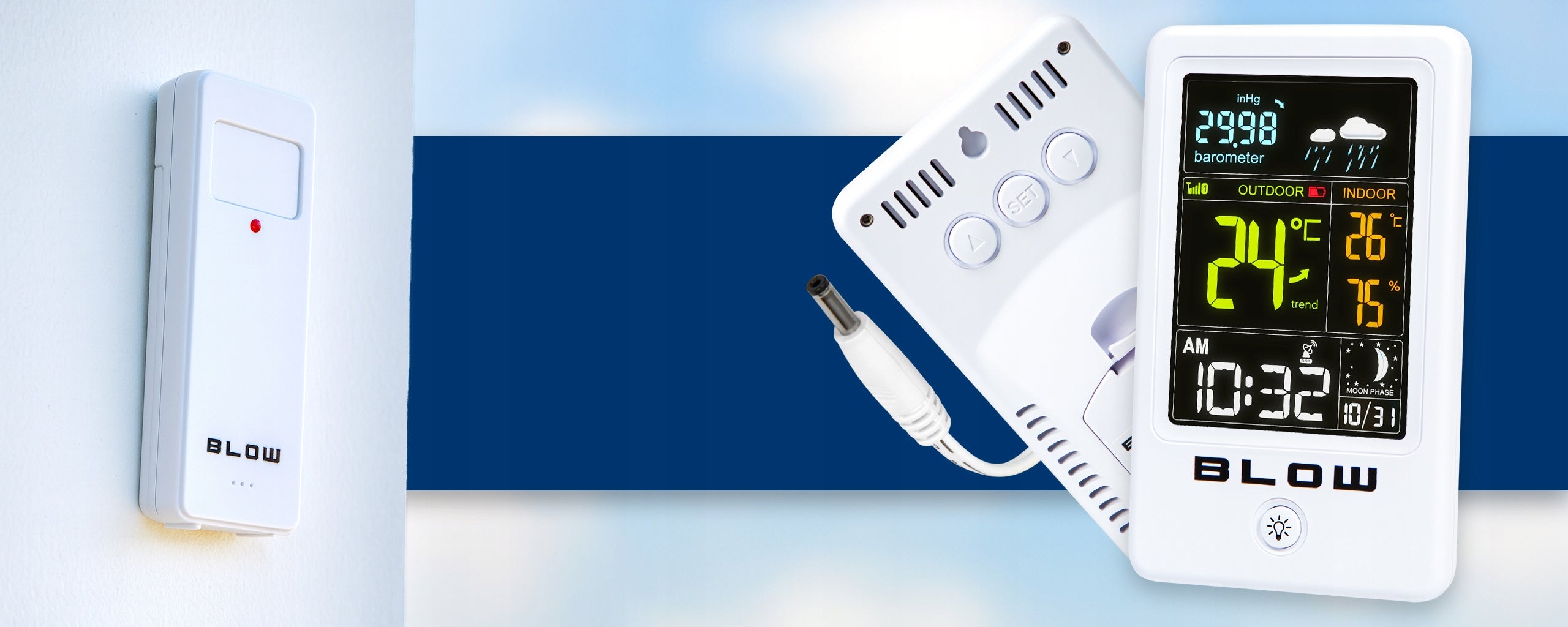 WEATHER STATION WIRELESS WEATHER THERMOMETER HYGROMETER SENSOR POWER SUPPLY EAN (GTIN) 5900804137498
