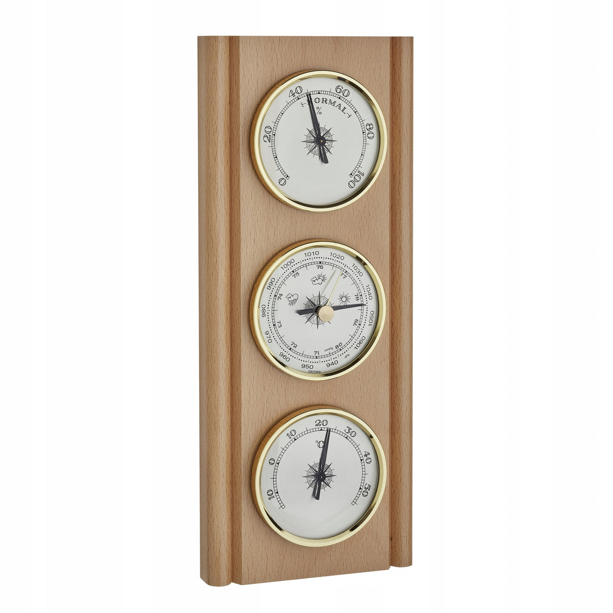 WEATHER STATION wooden barometer TFA GERMANY