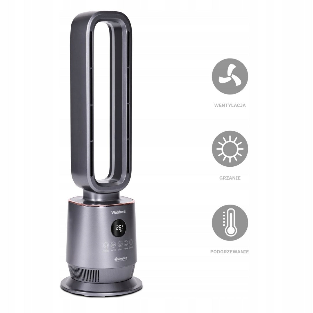 WEBBER Ceramic Fan Heater with Fan Webber TWB1830 Packaging status original