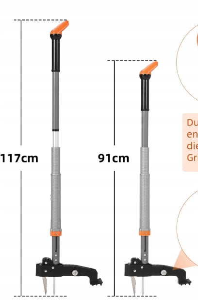 WEED PICKER TELESCOPIC RETRACTABLE 117cm GARDEN SET Packaging status original
