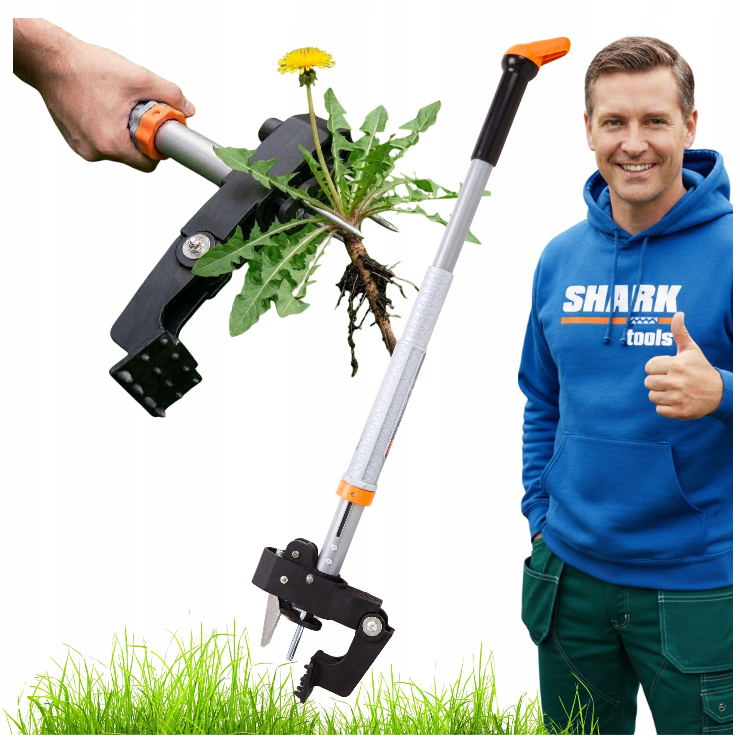 WEED RIPPER TELESCOPIC ADJUSTABLE GARDEN CUTTER METAL STRONG