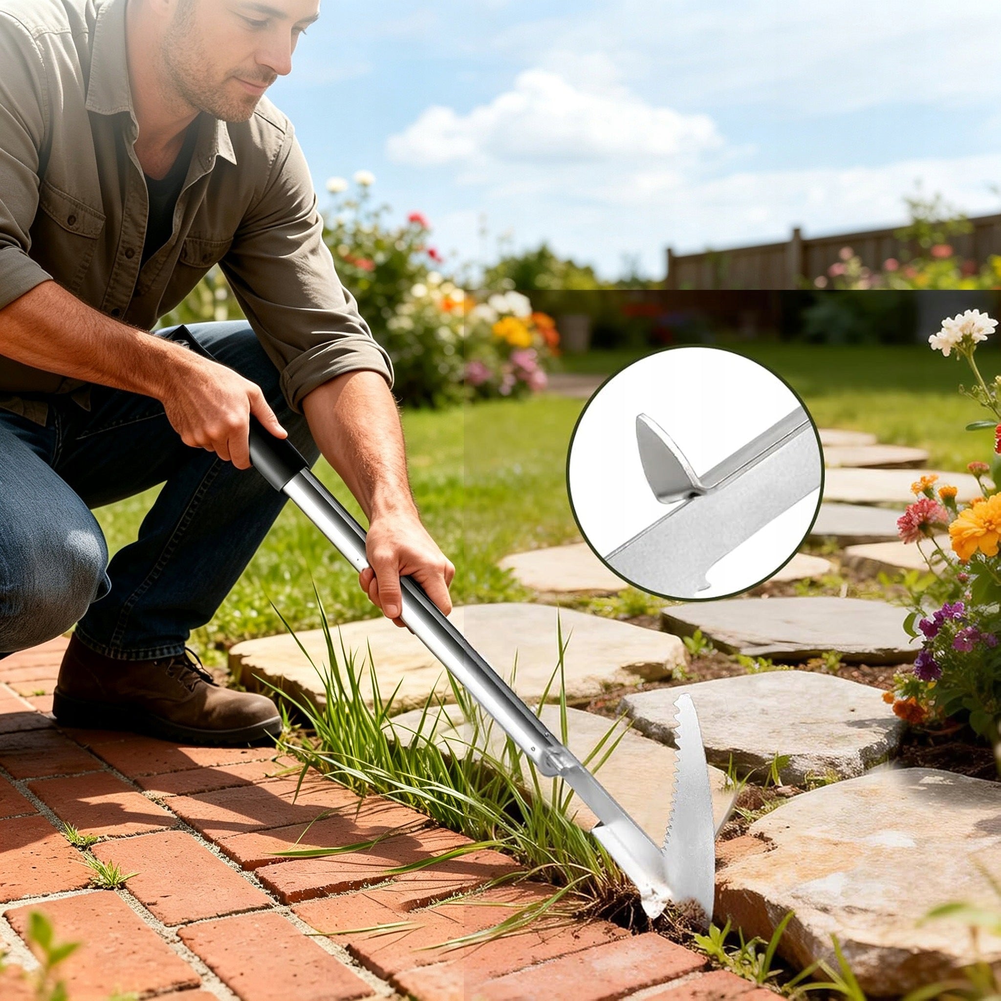 WEED SCRAPER – WEEDER FOR MOSS AND CLEANING, FOR PAVING STONES Brand no brand
