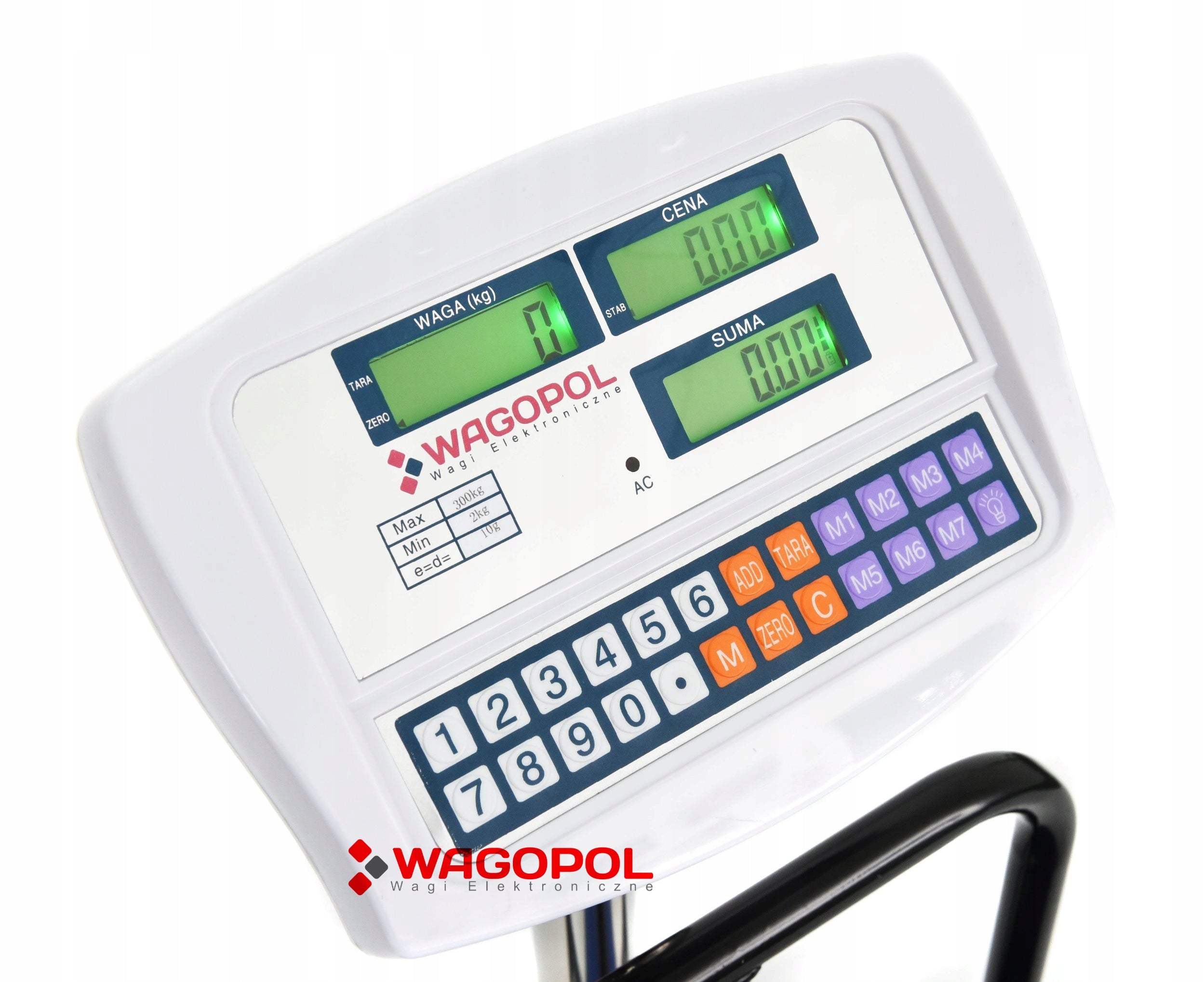 WEIGHT 300KG 10g STORAGE 60x45cm PLATFORM ELECTRONIC SHOP 5xLCD Scale type store