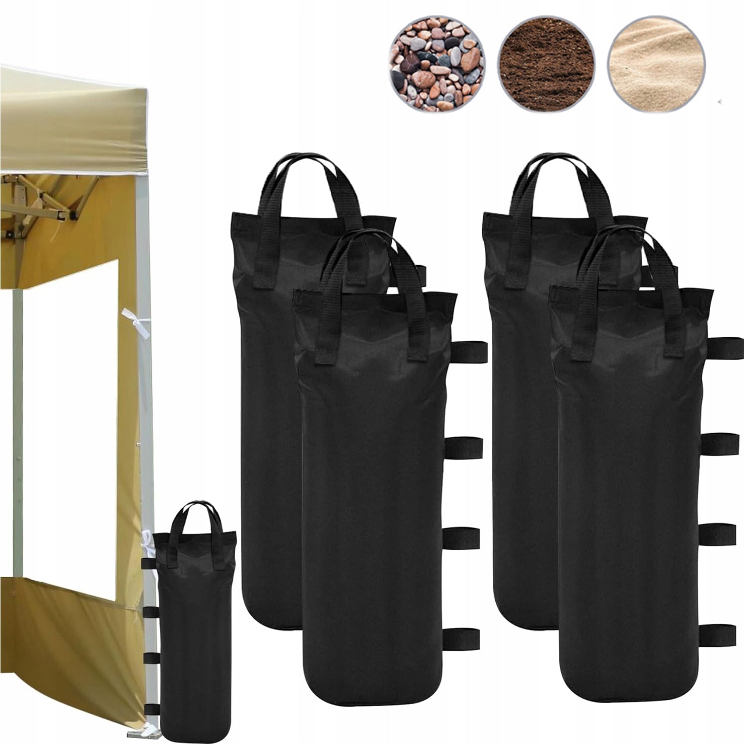 WEIGHT 4PCS STRONG TUBE FOR COMMERCIAL TENT TEAR RESISTANT BALLAST Packaging status original