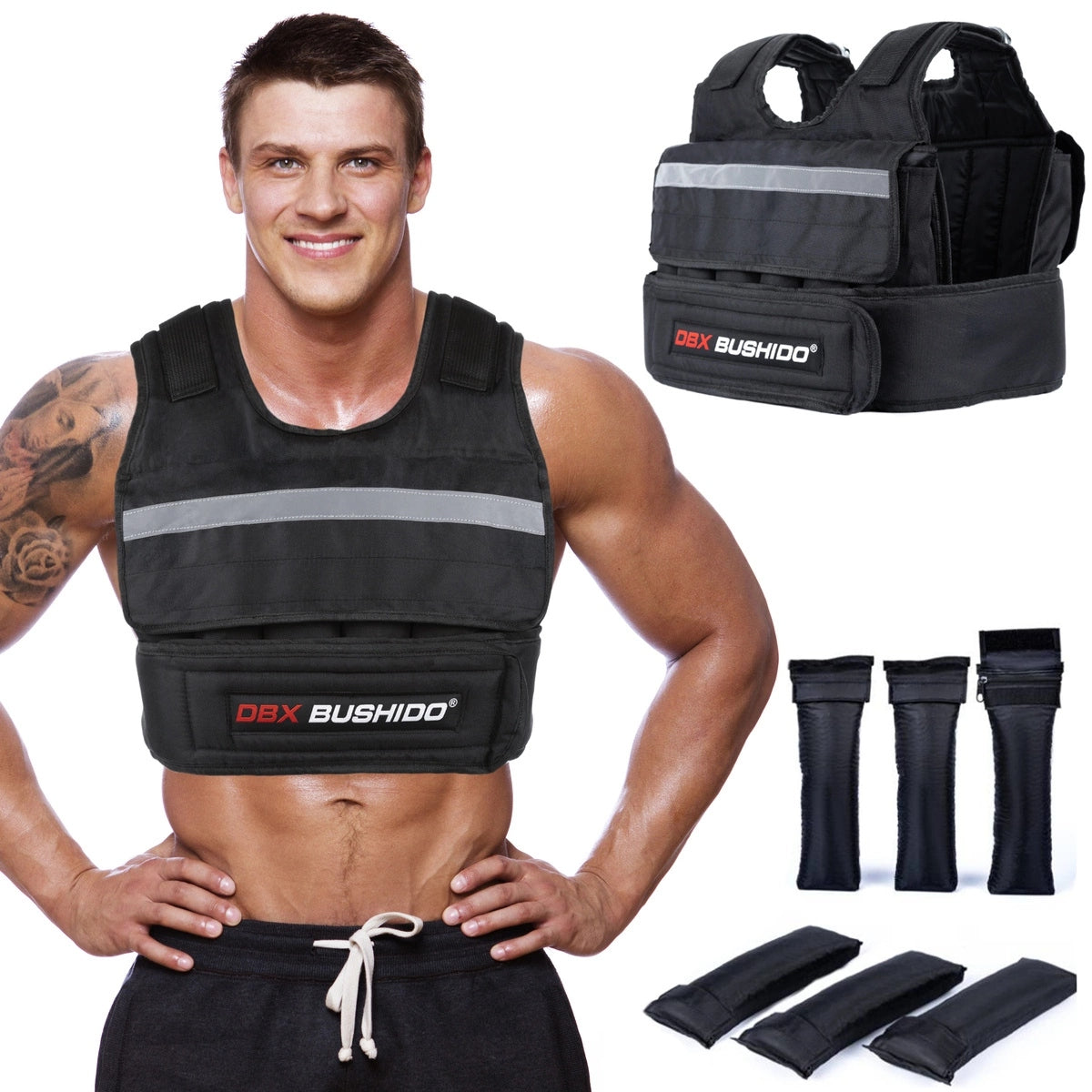WEIGHT-ADJUSTABLE WEIGHT TRAINING VEST 12 INSERTS EMPTY Packaging status original