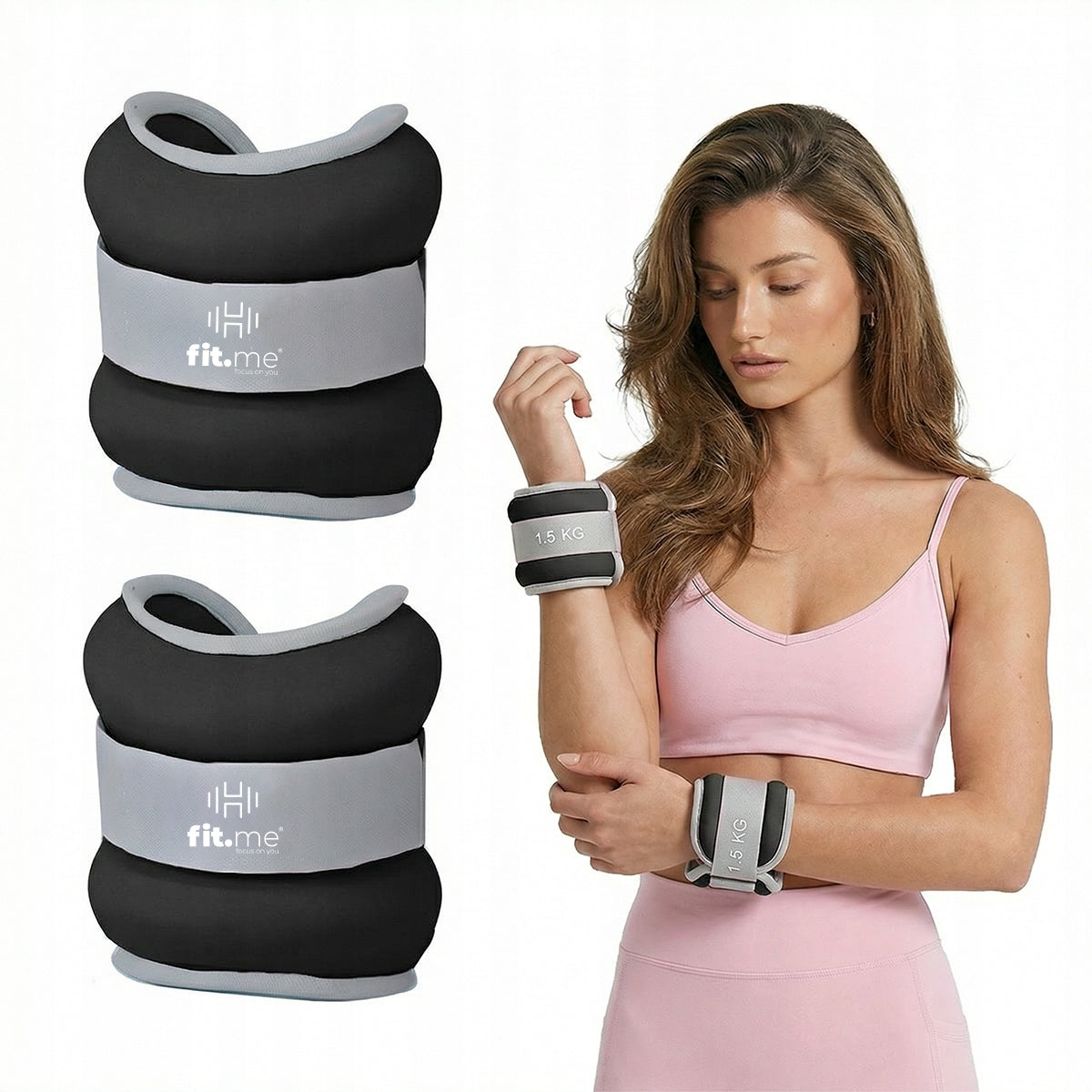 WEIGHT PLATES ANKLE WEIGHTS WRISTS HANDS LEGS 2x1,5KG WEIGHT FIT.ME