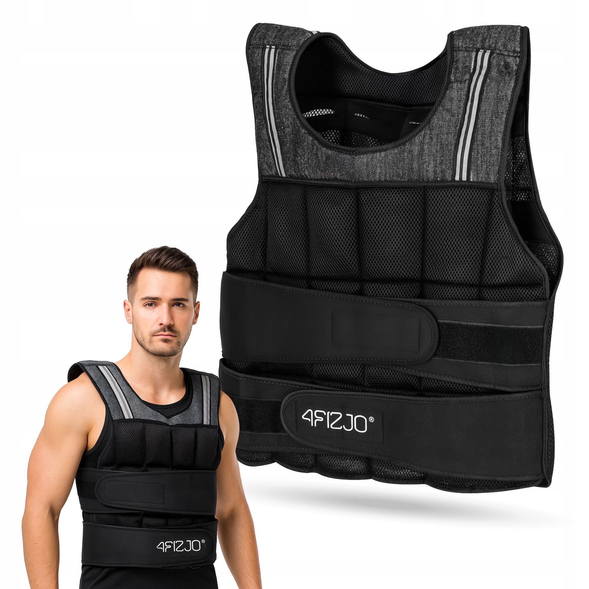WEIGHTED VEST WITH TRAINING LOAD FOR STRENGTH PULL-UP 20 KG
