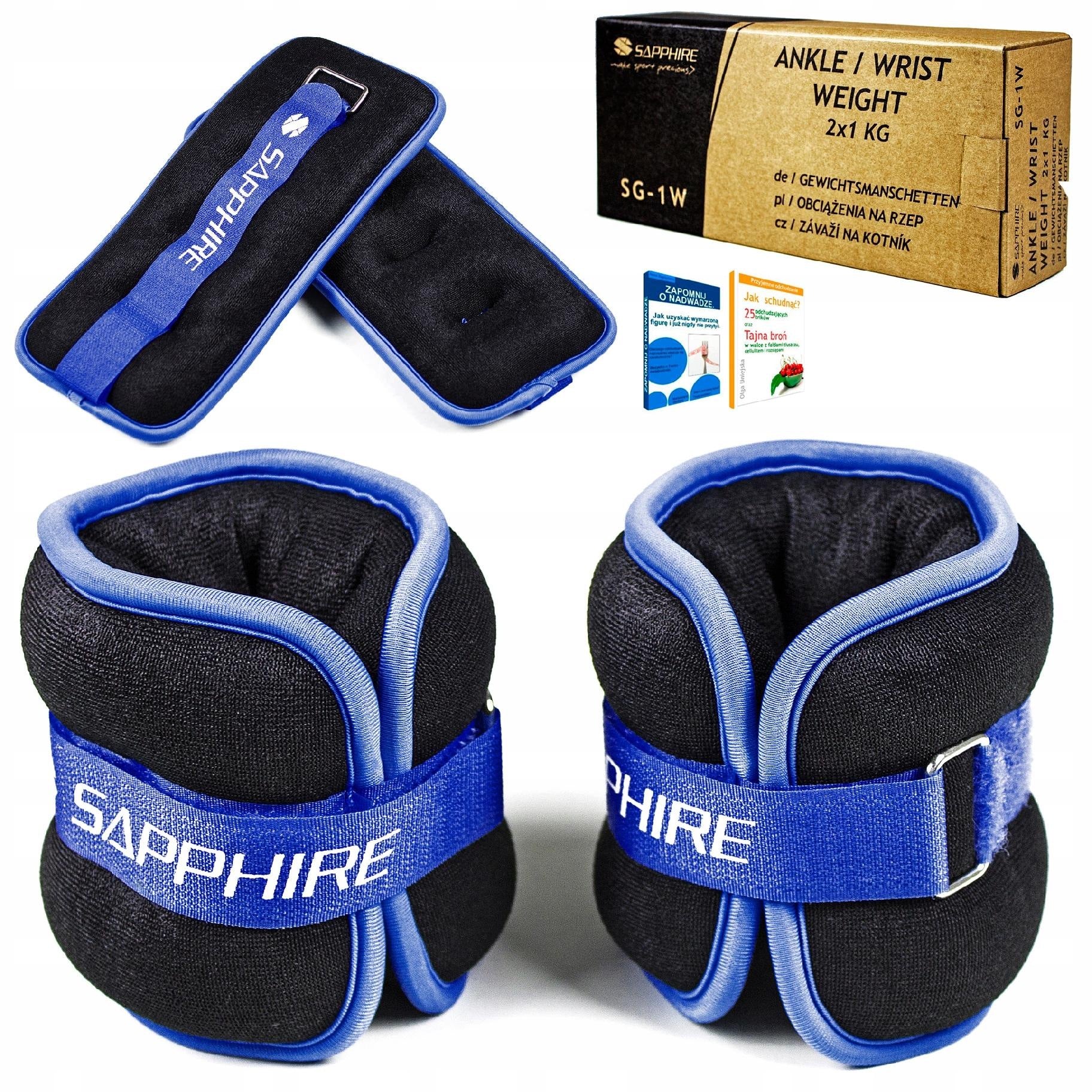 WEIGHTS FOR ARMS AND LEGS 2x1kg set of loads for cubes VELCRO SET