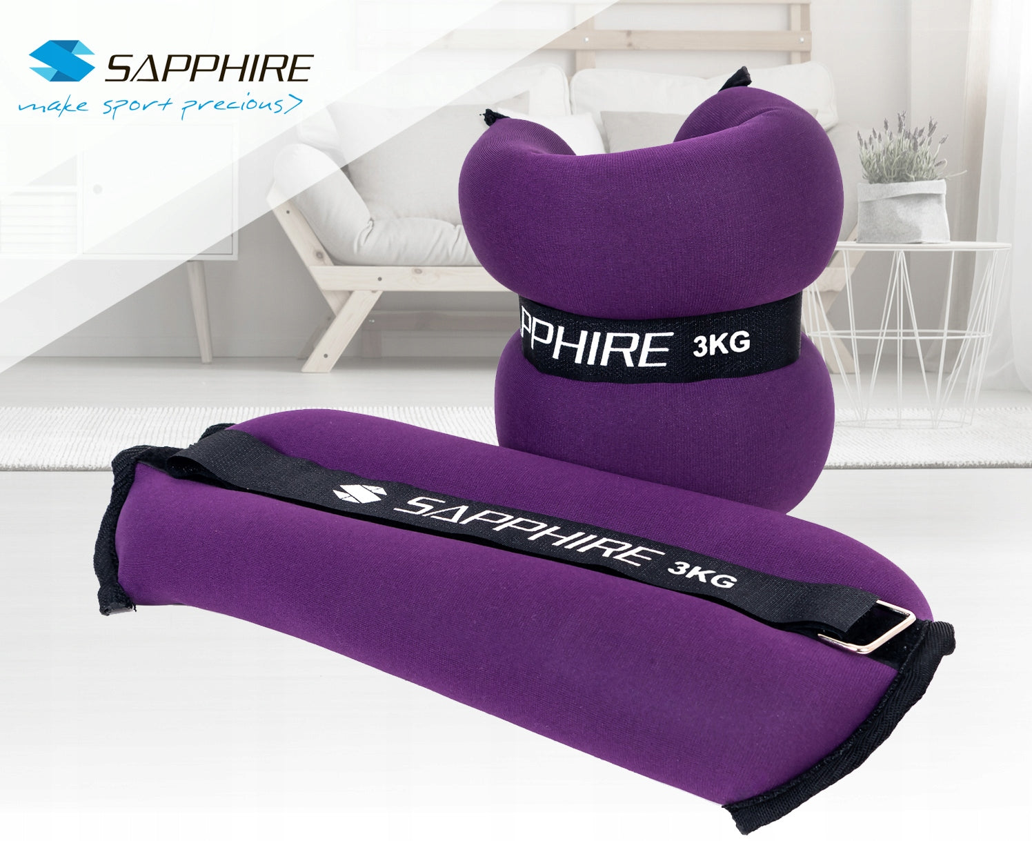 WEIGHTS FOR ARMS AND LEGS 2x3kg set WEIGHT FOR ankles wrists VELCRO Packaging status original