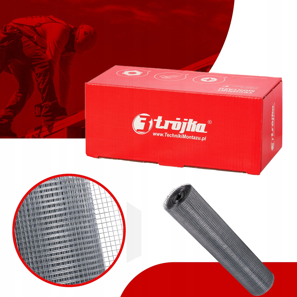 WELDED BREEDING NET 25 MB GALVANIZED STEEL 13X13 MM ROLL Packaging status original