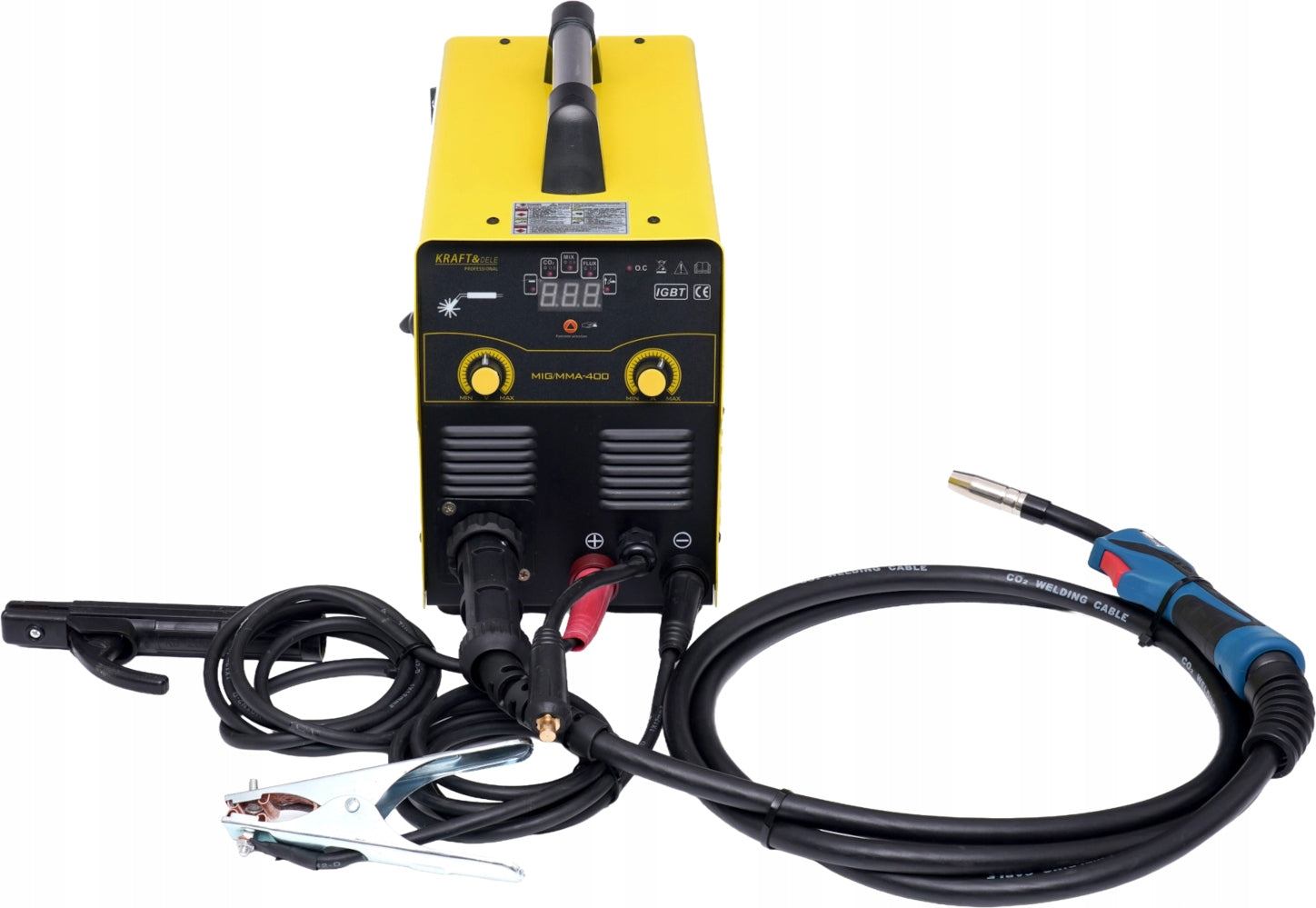 WELDER MIGOMAT MIG MAG TIG MMA FLUX 4in1 ADJUSTABLE 40-400A LCD 1,6-4mm Brand Kraft&Dele