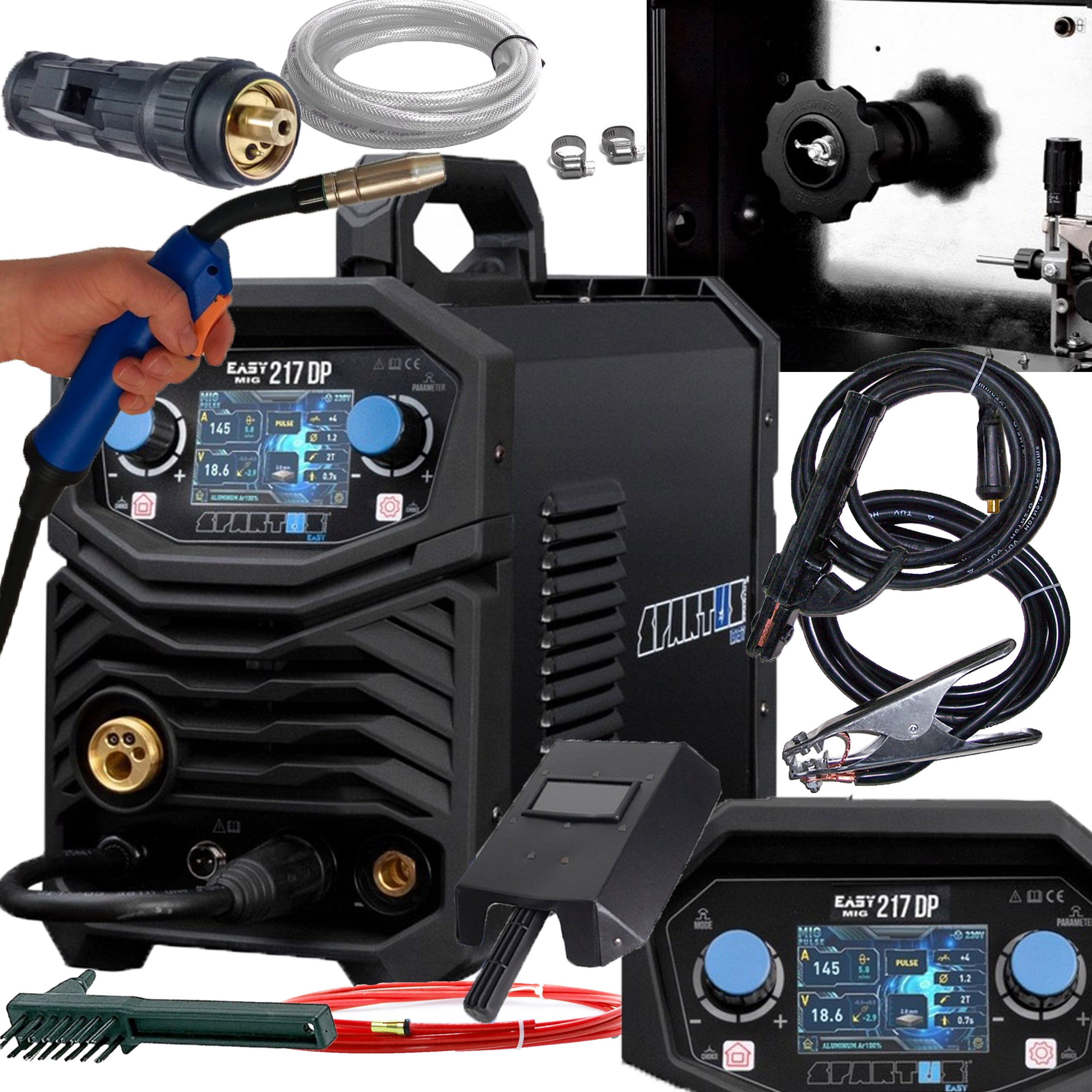 WELDER MIGOMAT Semi-automatic EasyMIG 217 DUAL PULSE SPARTUS 200A ALUMINIUM