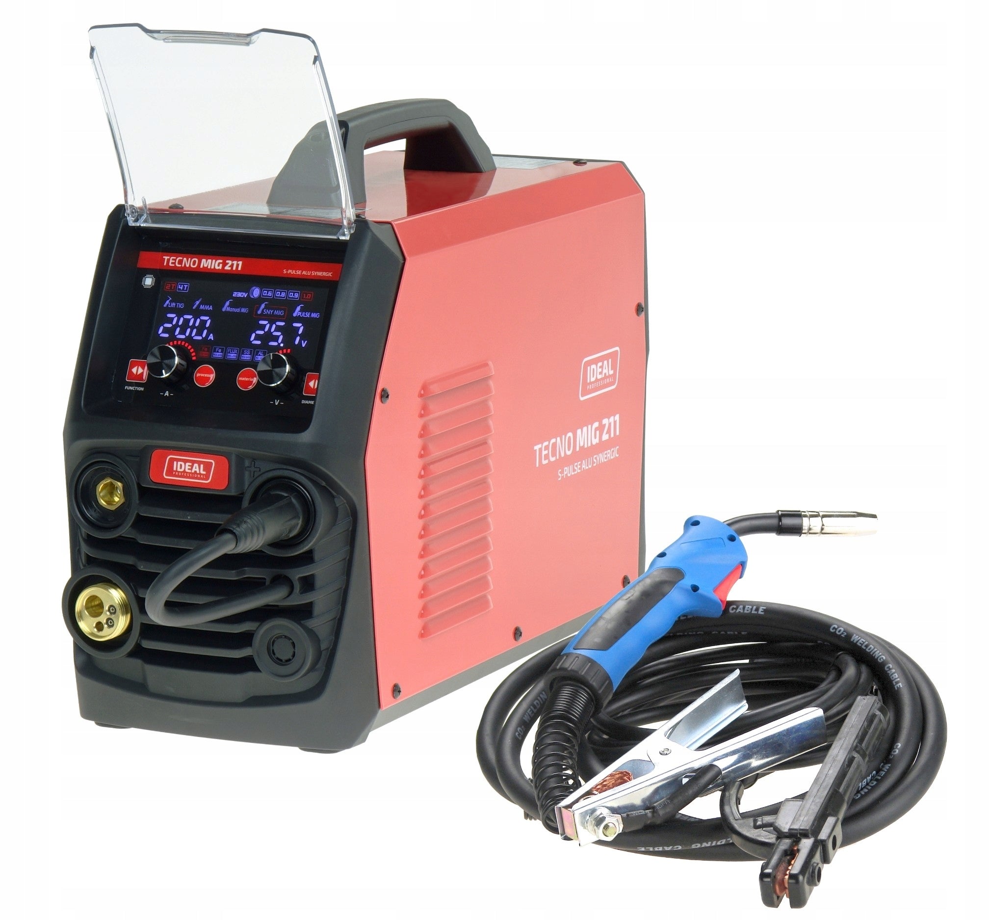 WELDER Migomat Ideal TECNO MIG 211 S PULSE ALU SYNERGIC Cylinder set Packaging status original
