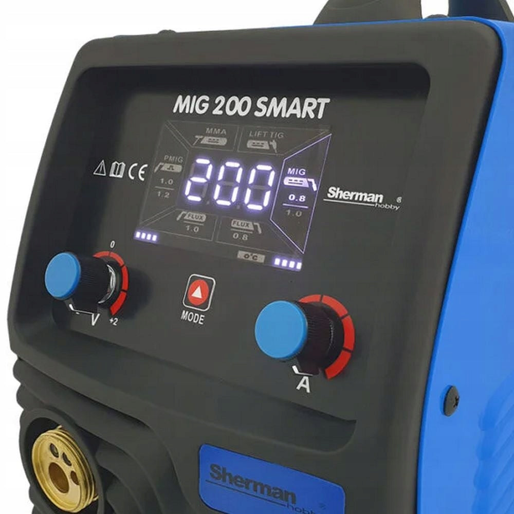 WELDER SHERMAN SMART MIG 200A Synergy MAG MMA TIG 230V INVERTER Model MIG 200 SMART