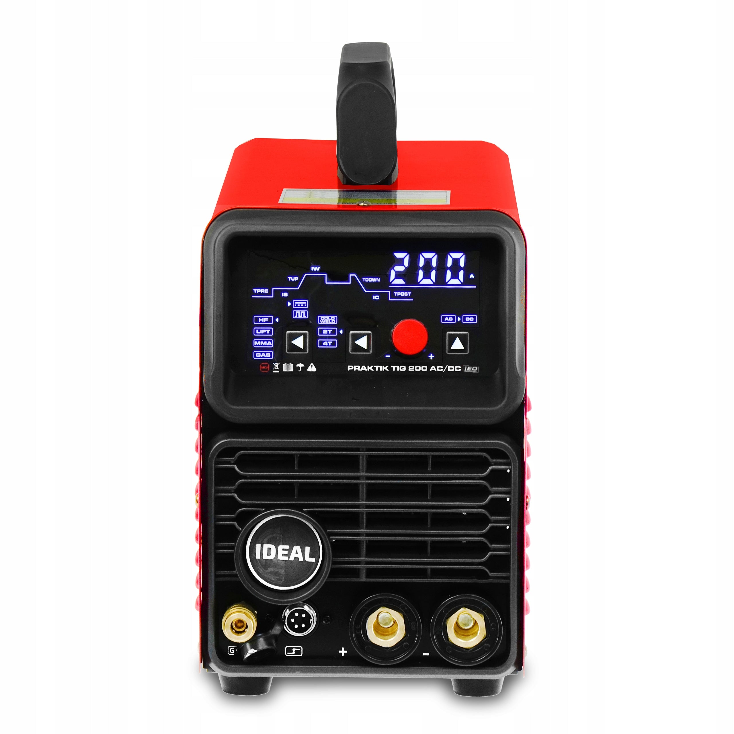 WELDING MACHINE IDEAL PRAKTIK TIG 200 AC/DC LED 230V 200A PULSE MMA HF LIFT 2T/4T Brand IDEAL