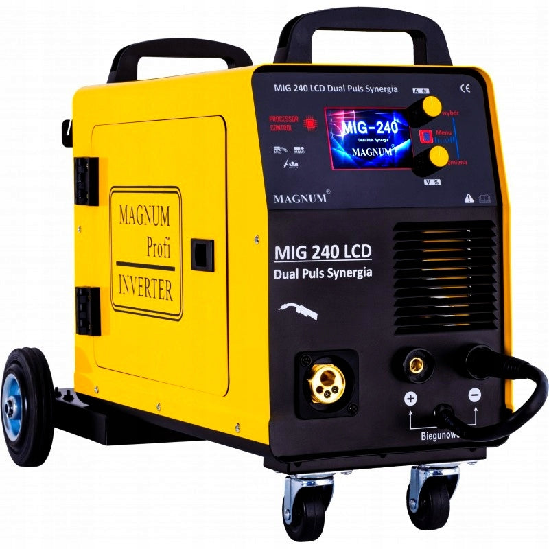 WELDING MACHINE MAGNUM MIG 240 DUAL PULSE LCD SYNERGY TIG Manufacturer code U MI 240 DP LCD ZESTAW#4