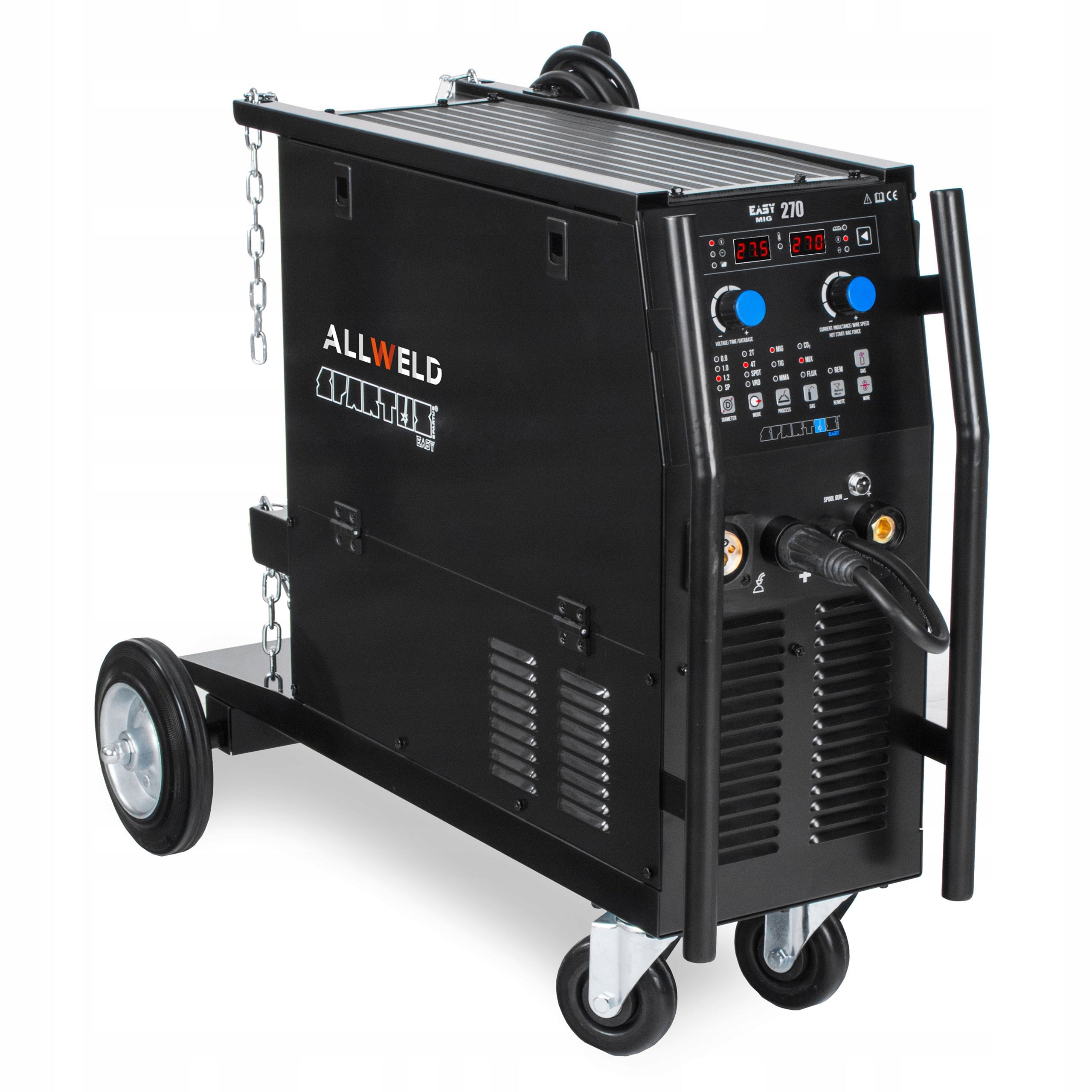 WELDING MACHINE SPARTUS EASYMIG 270 400V 250A SYNERGY MMA TIG LIFT FLUX 2T/4T Packaging status original