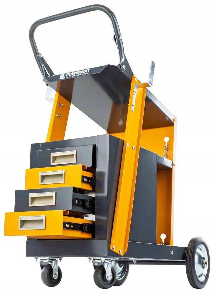 WELDING TROLLEY FOR WELDING MACHINES WITH SHELF FOR DRAWER CYLINDERS MOBILE 76x85x40cm Manufacturer code PM1315