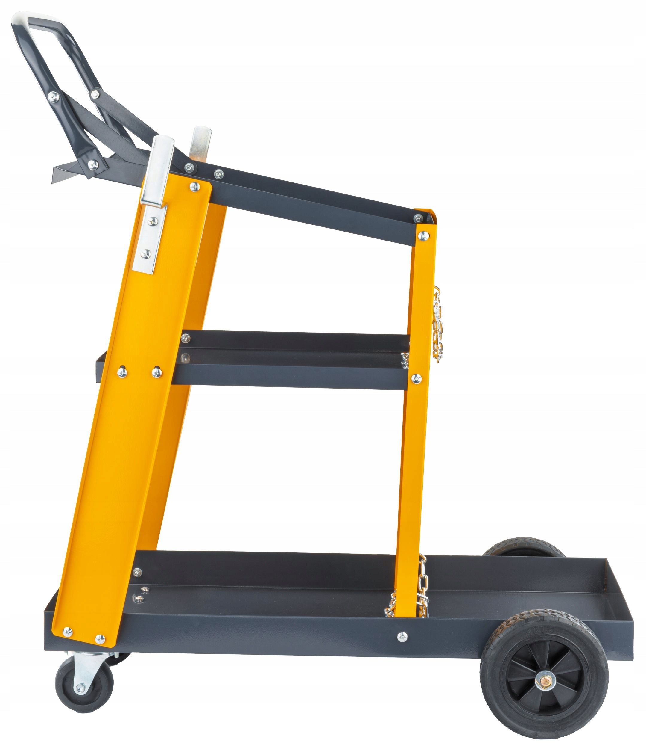 WELDING TROLLEY FOR WELDING MACHINES WITH SHELVES STABLE MOBILE CYLINDER SHELF Product weight with unit packaging 8.6 kg