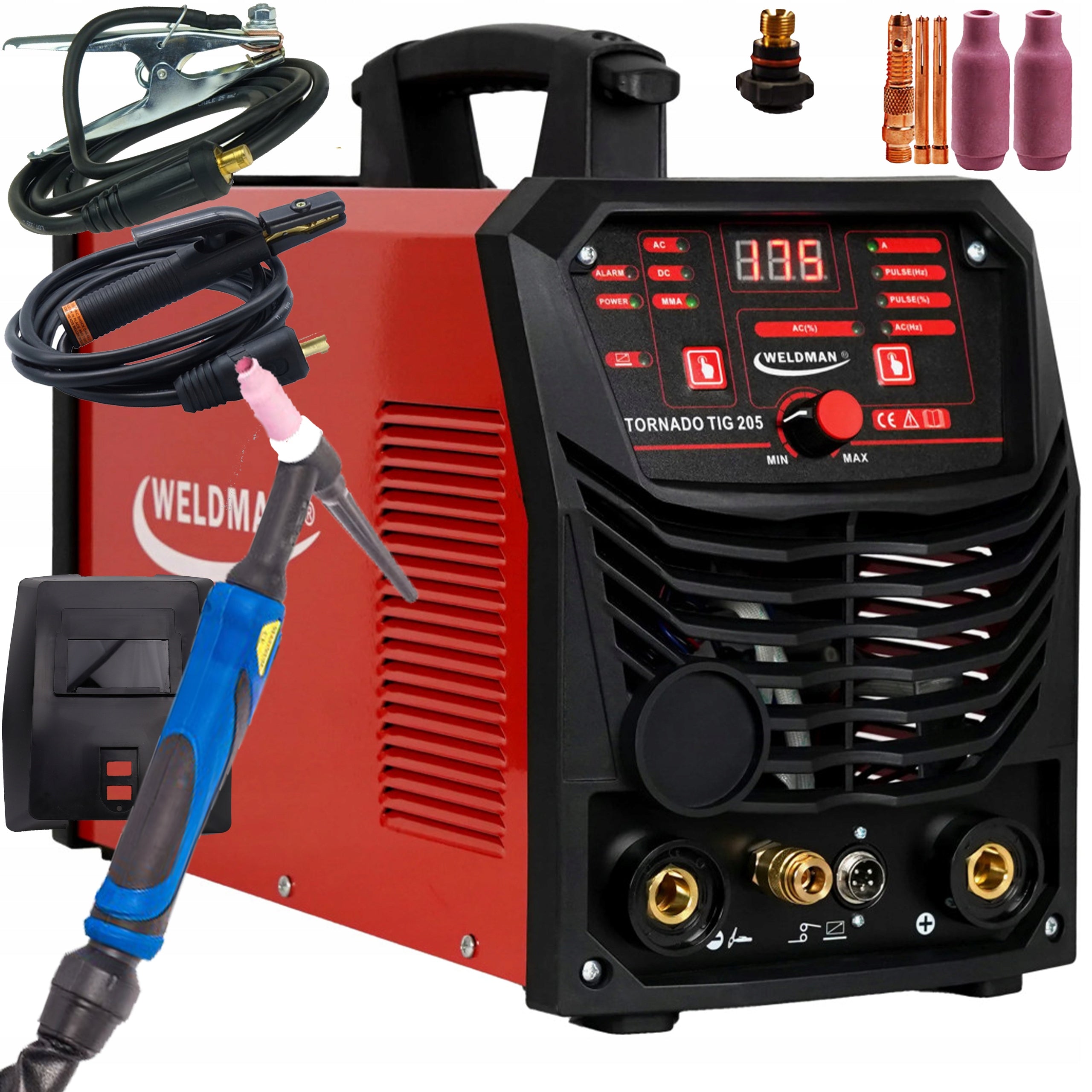 WELDMAN TORNADO TIG 205 AC/DC HF PULS TIG MMA Welder 200A IGBT SET3 Manufacturer code WELDMAN TORNADO TIG 200 HRS2