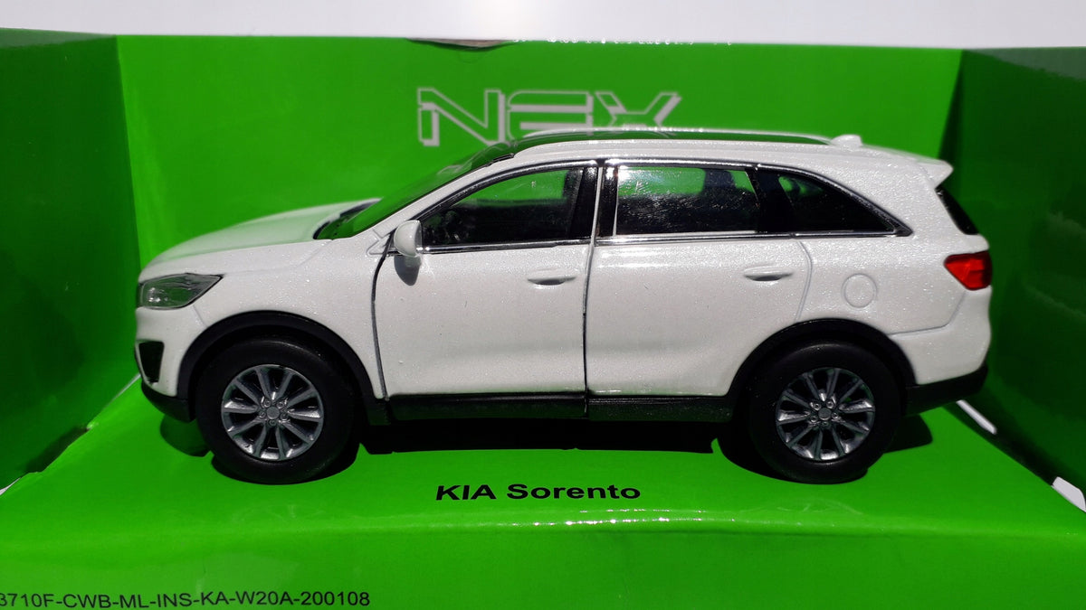 WELLAS KIA Sorento White Pearl Stick Metal Tadpole WELLY 1:34-1:39 Brand Welly