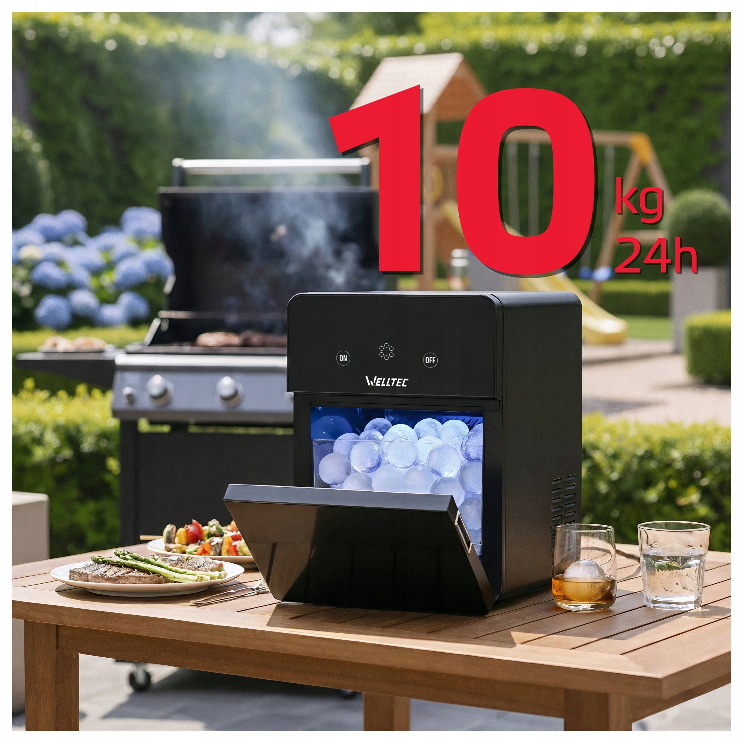 WELLTEC ICE360 PRO ICE MAKER | 5cm BALLS | 10kg/24h + ACCESSORIES Packaging status original