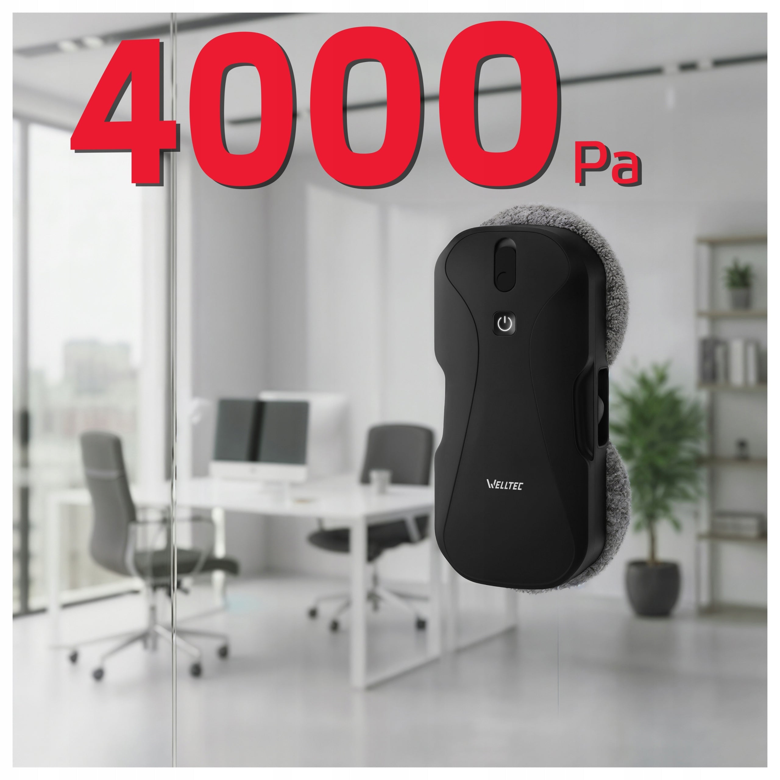 WELLTEC RX11 PRO - WINDOW CLEANING ROBOT | 4000Pa | WiFi | REMOTE CONTROL + ACCESSORIES Packaging status original