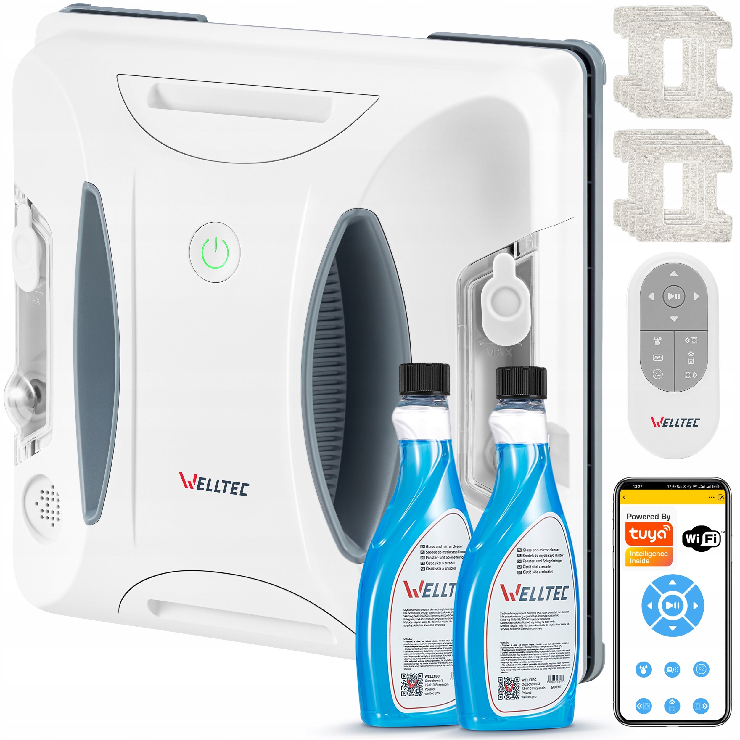 WELLTEC RX3 PRO - WINDOW CLEANER | 4000Pa | WiFi | REMOTE CONTROL + ACCESSORIES