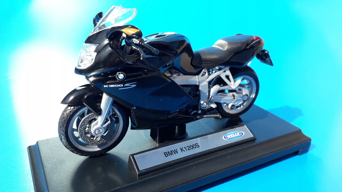 WELLY BMW K1200S Black Beta Motorcycle Metal WELLY 1:18 Brand Welly
