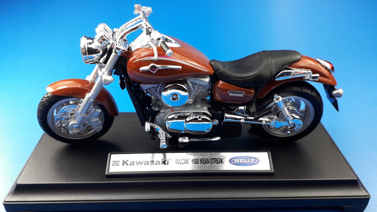 WELLY Kawasaki Vulcan 1500 Mean Streak 2002 Metal Motorcycle WELLY 1:18 Brand Welly