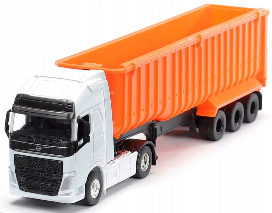 WELLY METAL TRUCK VOLVO FH 600 CONTAINER SEMITRAILER BULK CARRIER