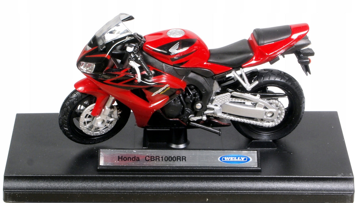 WELLY MOTORCYCLE HONDA CBR1000RR 1:18 MODEL ON STAND COLLECTION Manufacturer code 000001251