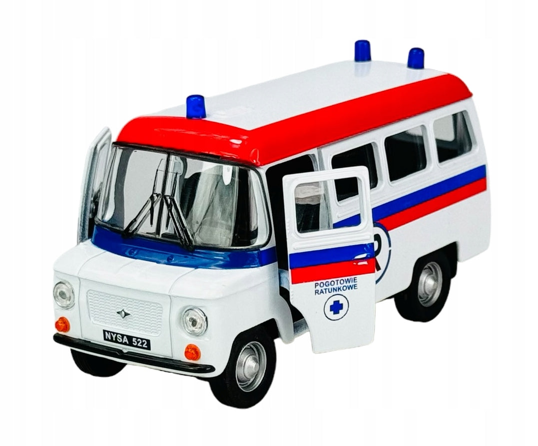 WELLY NYSA 522 AMBULANCE WHITE 1:34 LEGENDS PRL NEW CAR METAL 43674