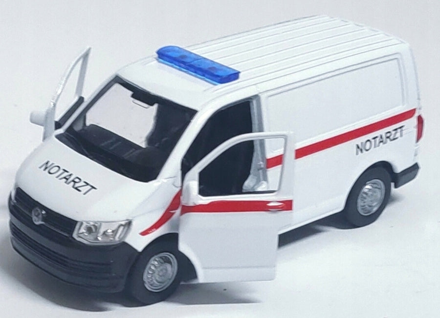 WELLY VW TRANSPORTER T6 VAN AUTO AMBULANCE