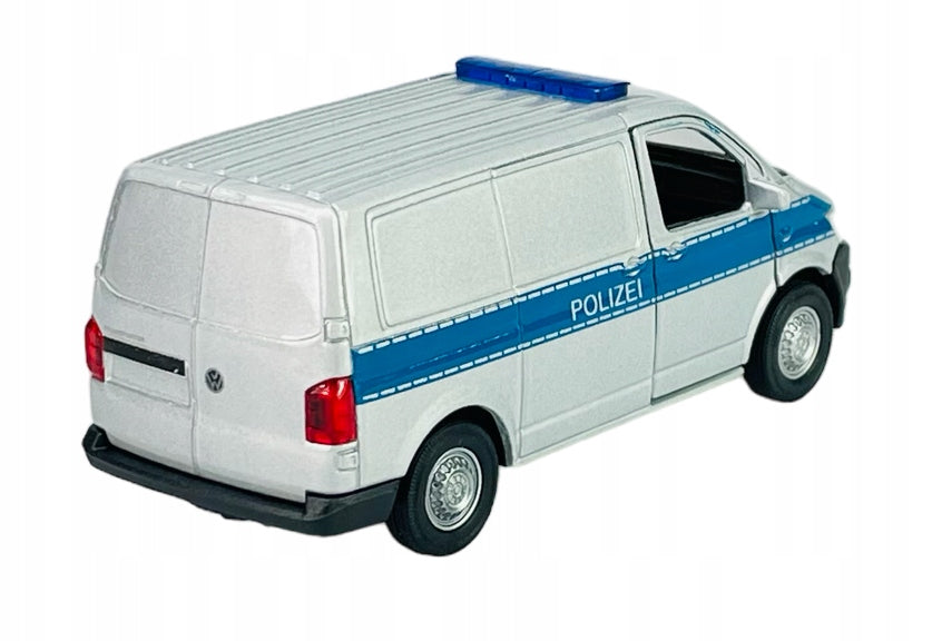 WELLY VW VOLKSWAGEN TRANSPORTER T6 VAN POLIZEI 1:34 NEW METAL CAR Material metal plastic