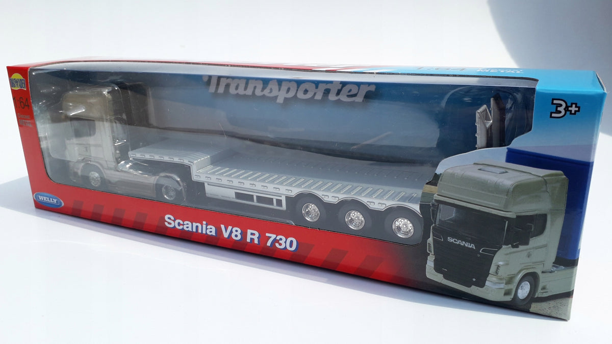 WELLY Welly Scania V 8 R 730 + Semitrailer Metal Model WELLY Scale 1:64