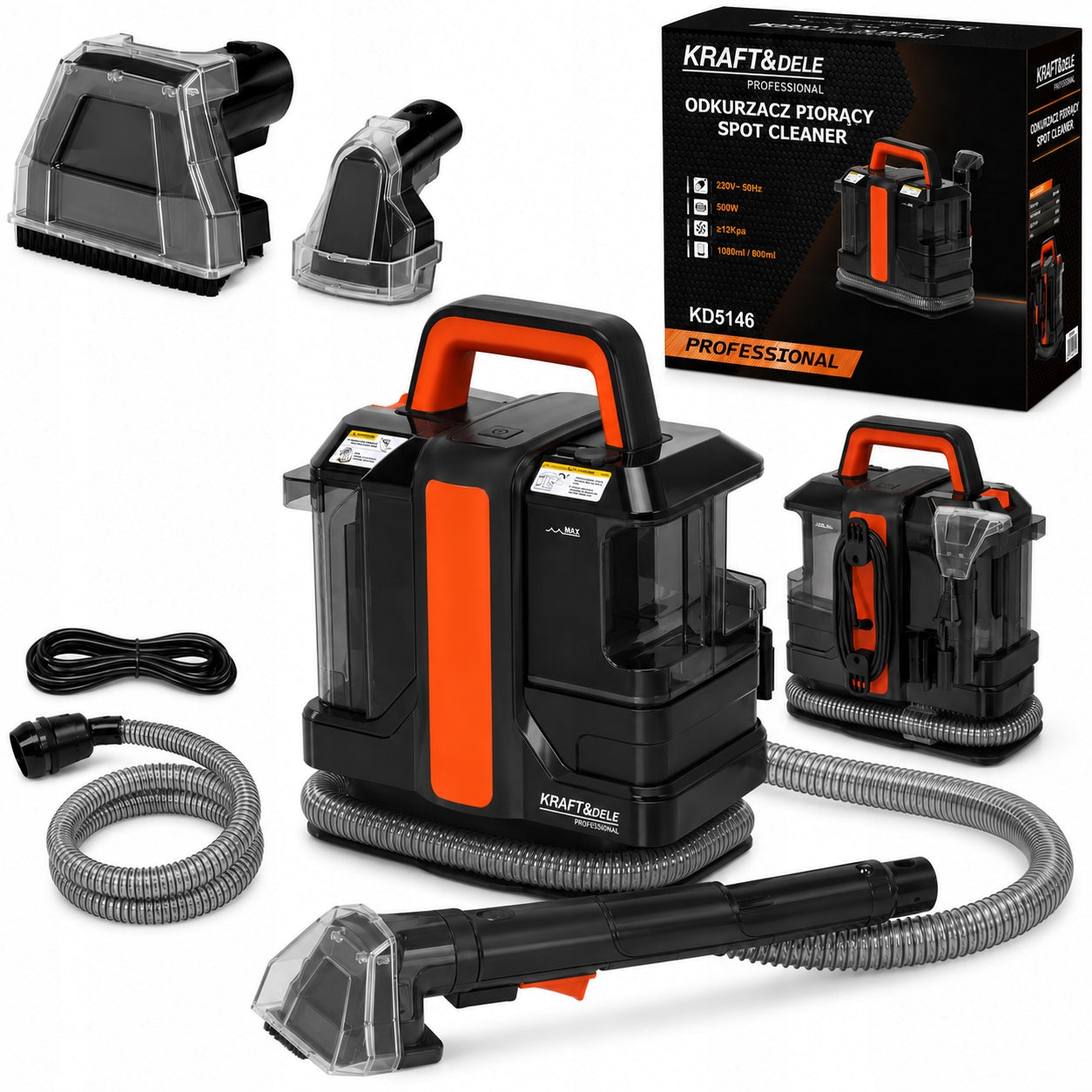 WET DRY VACUUM CLEANER 500W 12KPA TWO TANKS KRAFT&DELE KD5146