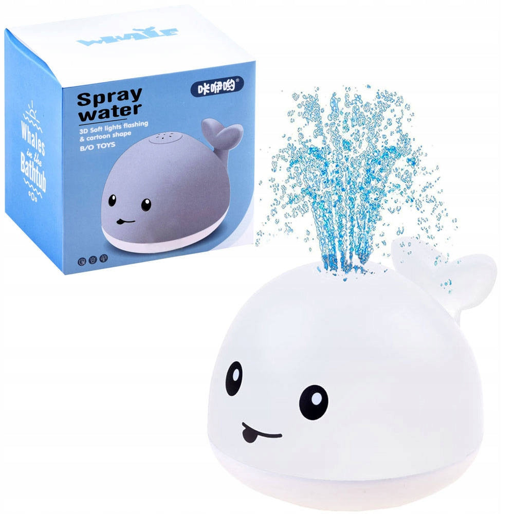 WHALE SQUIRTING WATER LED BATH TOY Brand Ikonka